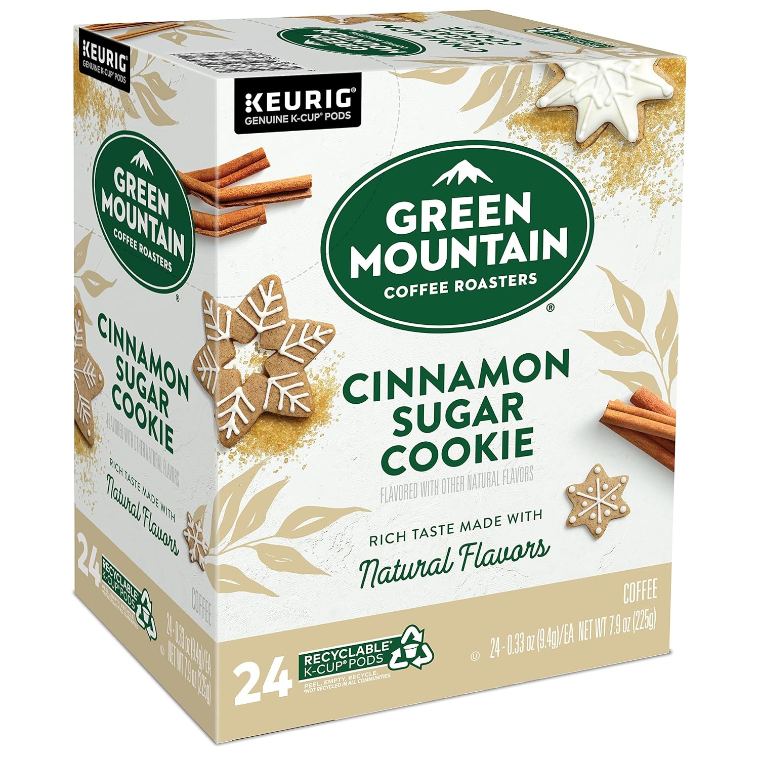 image:imageGreen Mountain Coffee Roasters Caramel Vanilla Cream Coffee Keurig SingleServe KCup pods Light Roast 96 CountCinnamon Sugar Cookie