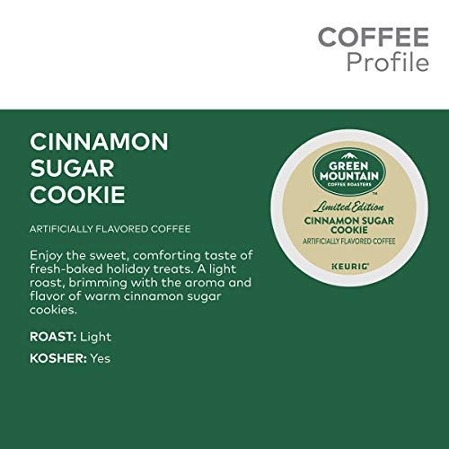 image:imageGreen Mountain Coffee Roasters Caramel Vanilla Cream Coffee Keurig SingleServe KCup pods Light Roast 96 CountCinnamon Sugar Cookie