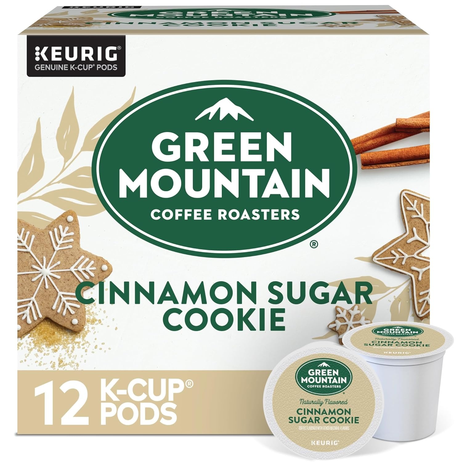 image:imageGreen Mountain Coffee Roasters Caramel Vanilla Cream Coffee Keurig SingleServe KCup pods Light Roast 96 CountCinnamon Sugar Cookie