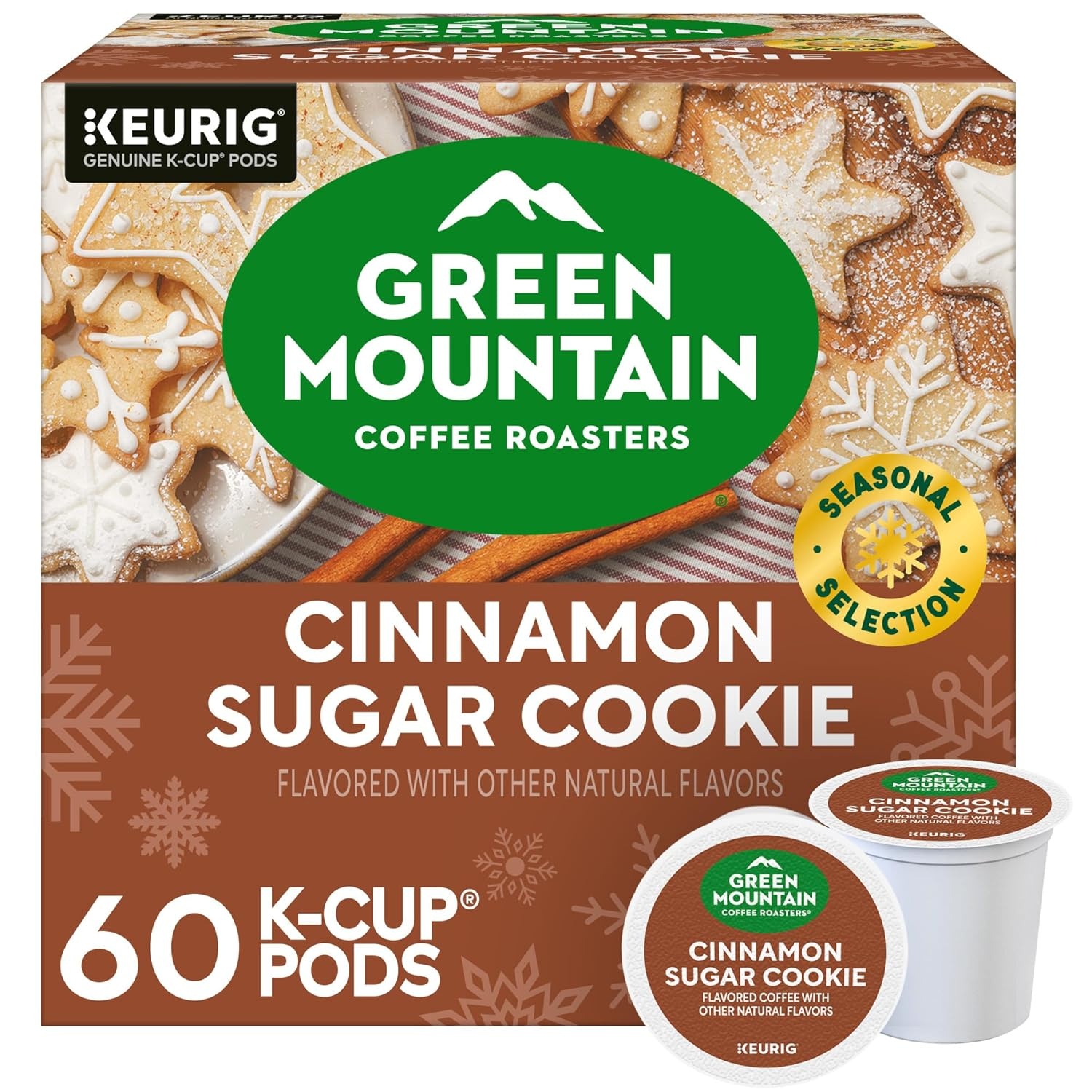image:imageGreen Mountain Coffee Roasters Caramel Vanilla Cream Coffee Keurig SingleServe KCup pods Light Roast 96 CountCinnamon Sugar Cookie