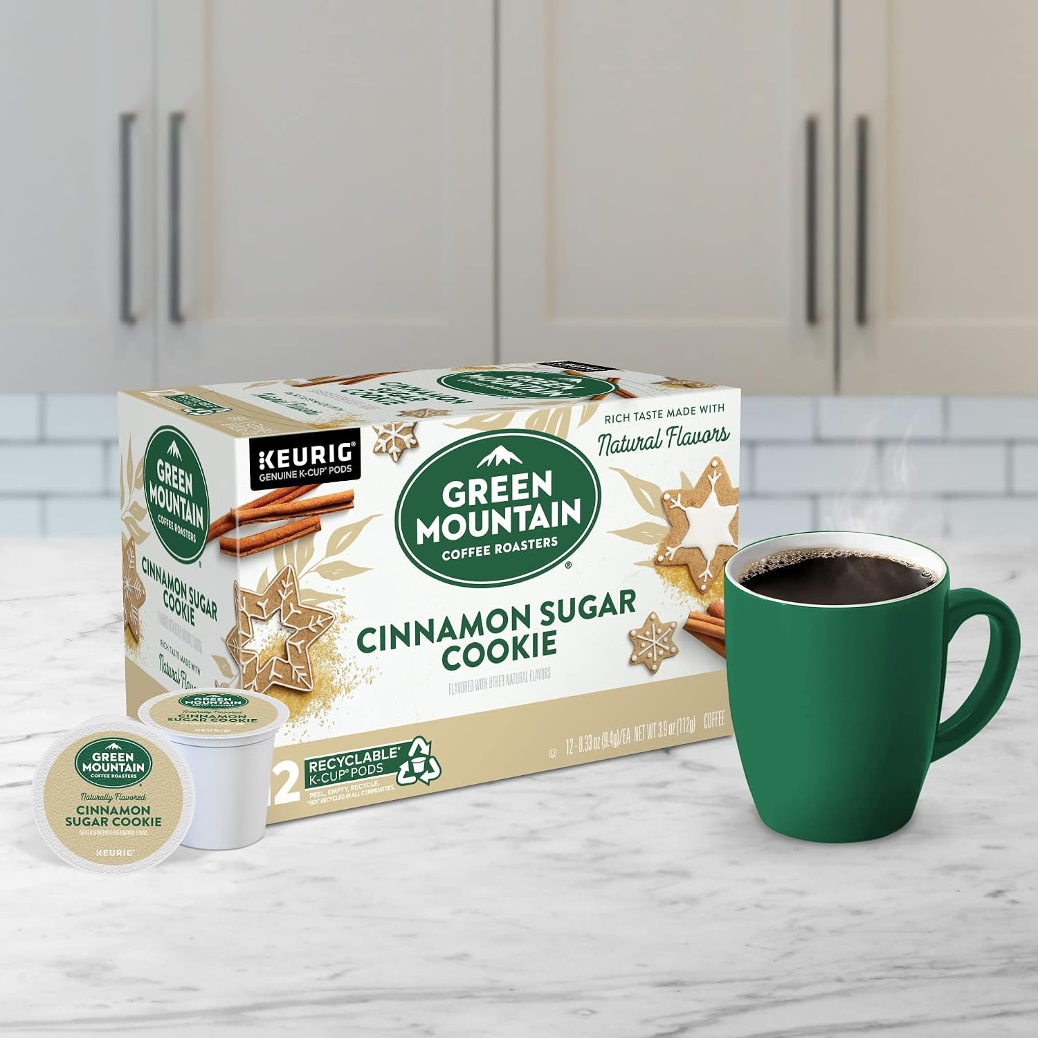 image:imageGreen Mountain Coffee Roasters Caramel Vanilla Cream Coffee Keurig SingleServe KCup pods Light Roast 96 CountCinnamon Sugar Cookie