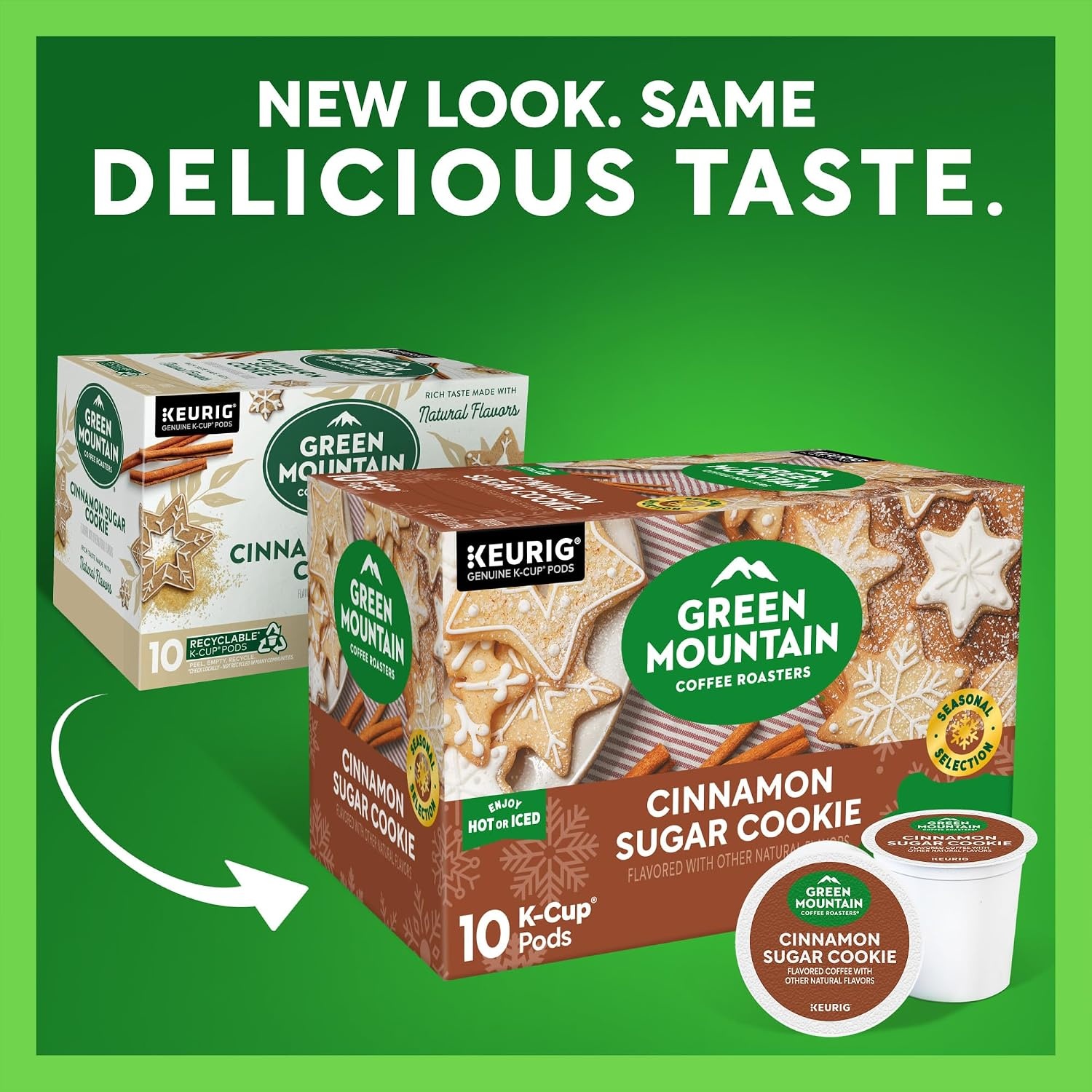 image:imageGreen Mountain Coffee Roasters Caramel Vanilla Cream Coffee Keurig SingleServe KCup pods Light Roast 96 CountCinnamon Sugar Cookie
