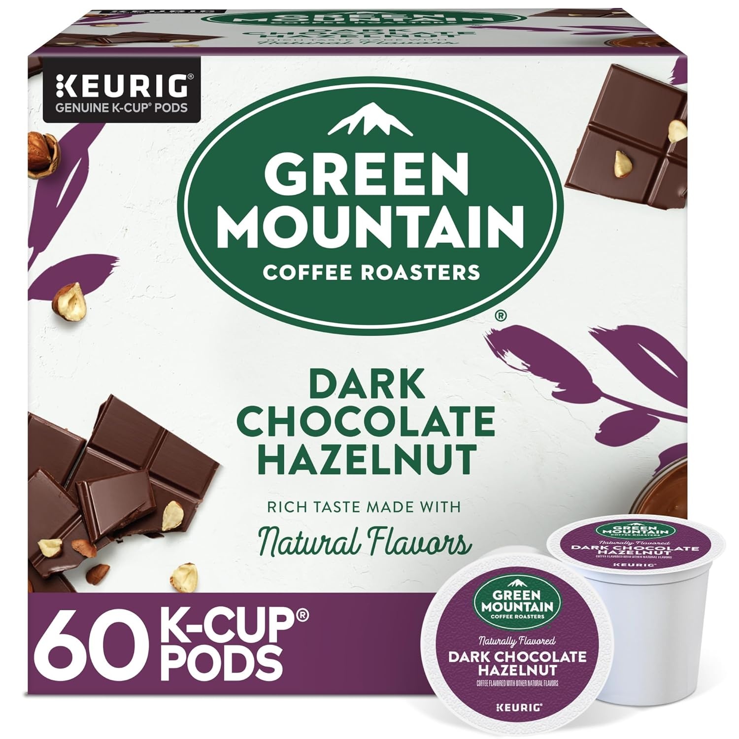 image:imageGreen Mountain Coffee Roasters Caramel Vanilla Cream Coffee Keurig SingleServe KCup pods Light Roast 96 CountDark Chocolate Hazelnut