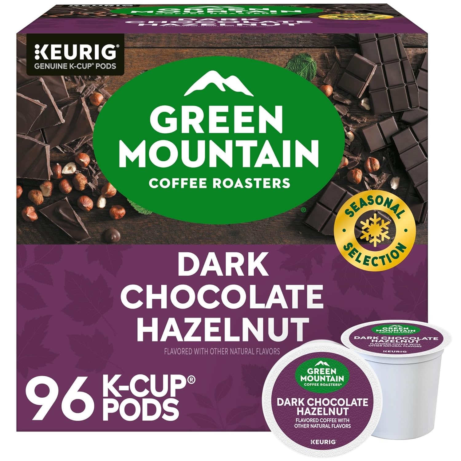 image:imageGreen Mountain Coffee Roasters Caramel Vanilla Cream Coffee Keurig SingleServe KCup pods Light Roast 96 CountDark Chocolate Hazelnut