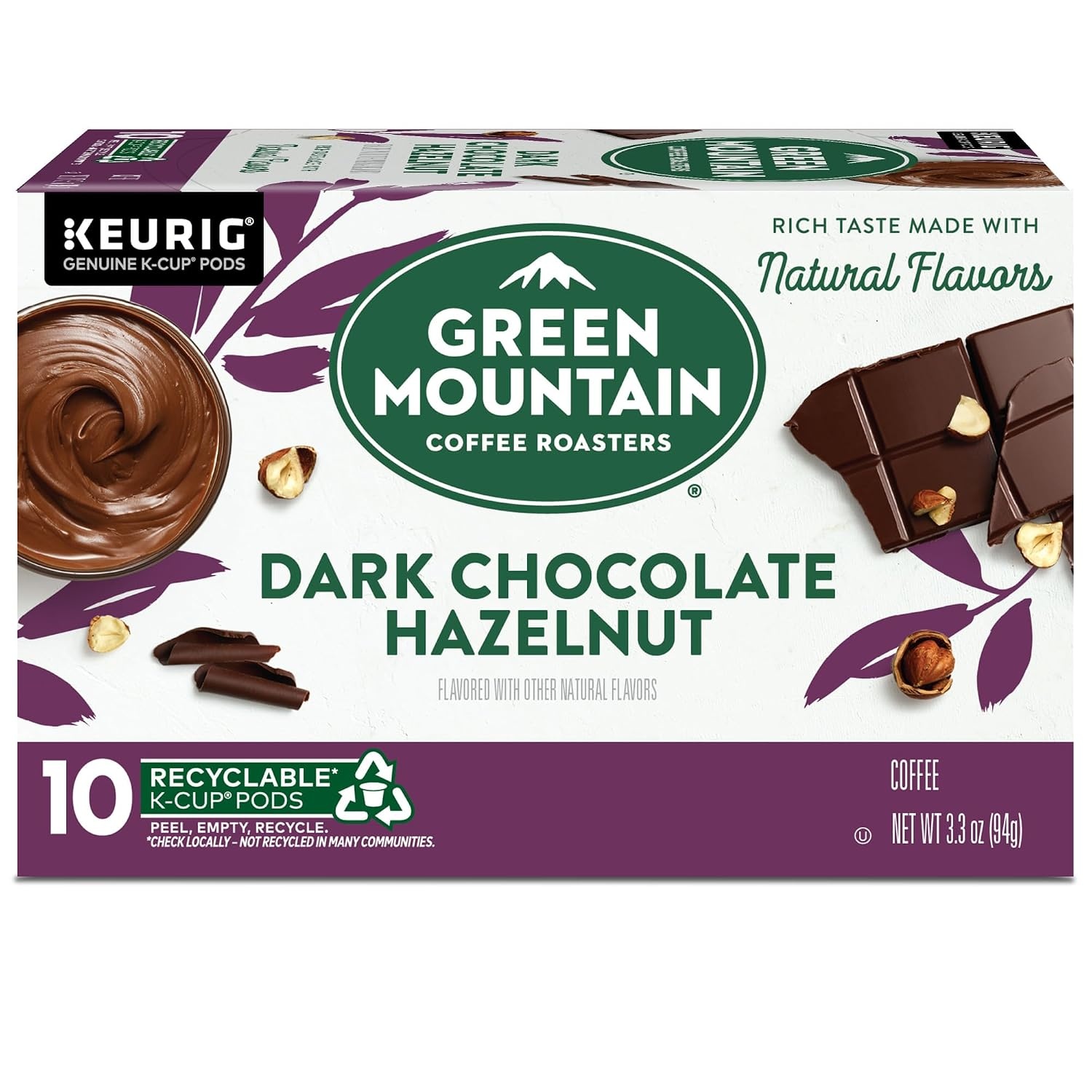 image:imageGreen Mountain Coffee Roasters Caramel Vanilla Cream Coffee Keurig SingleServe KCup pods Light Roast 96 CountDark Chocolate Hazelnut