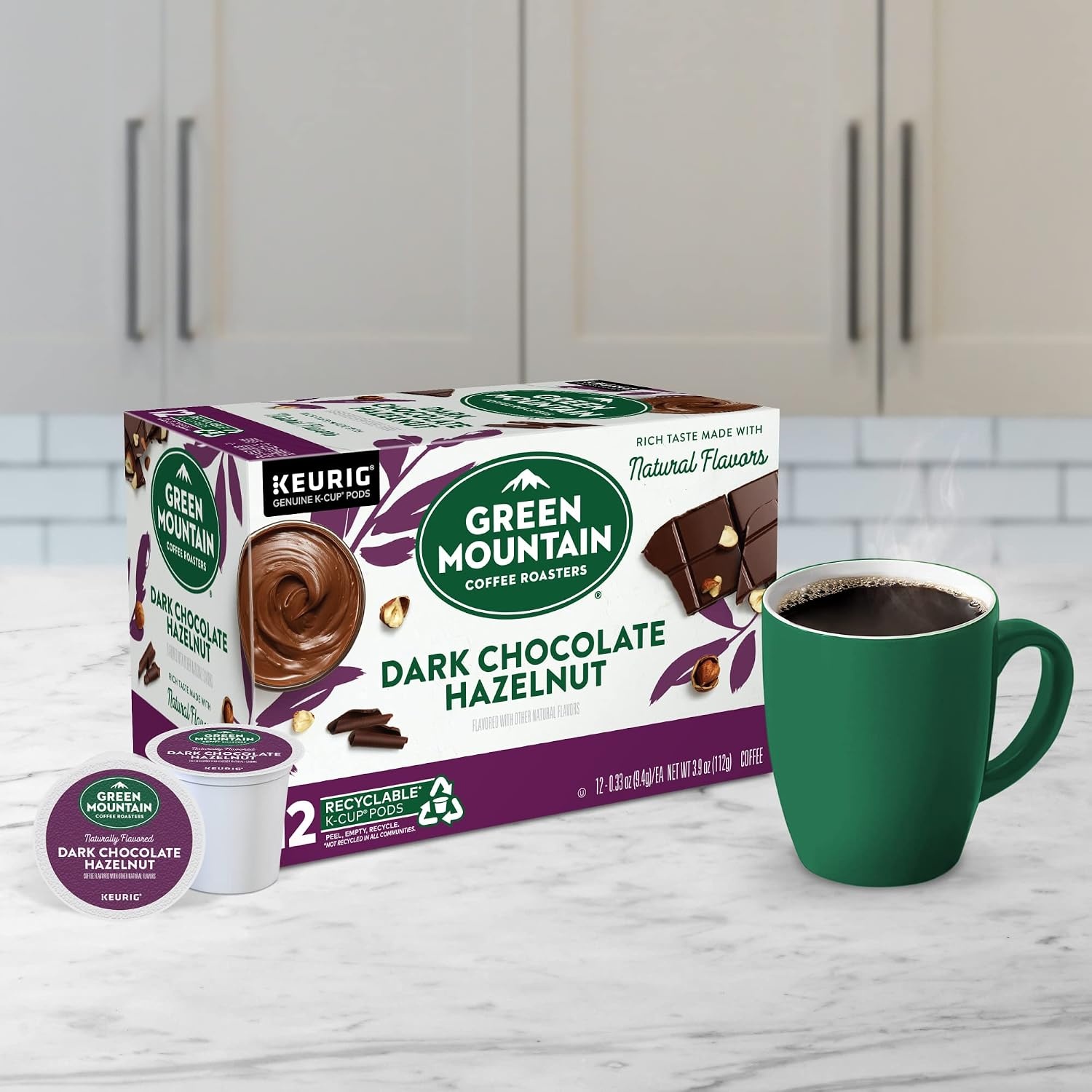 image:imageGreen Mountain Coffee Roasters Caramel Vanilla Cream Coffee Keurig SingleServe KCup pods Light Roast 96 CountDark Chocolate Hazelnut