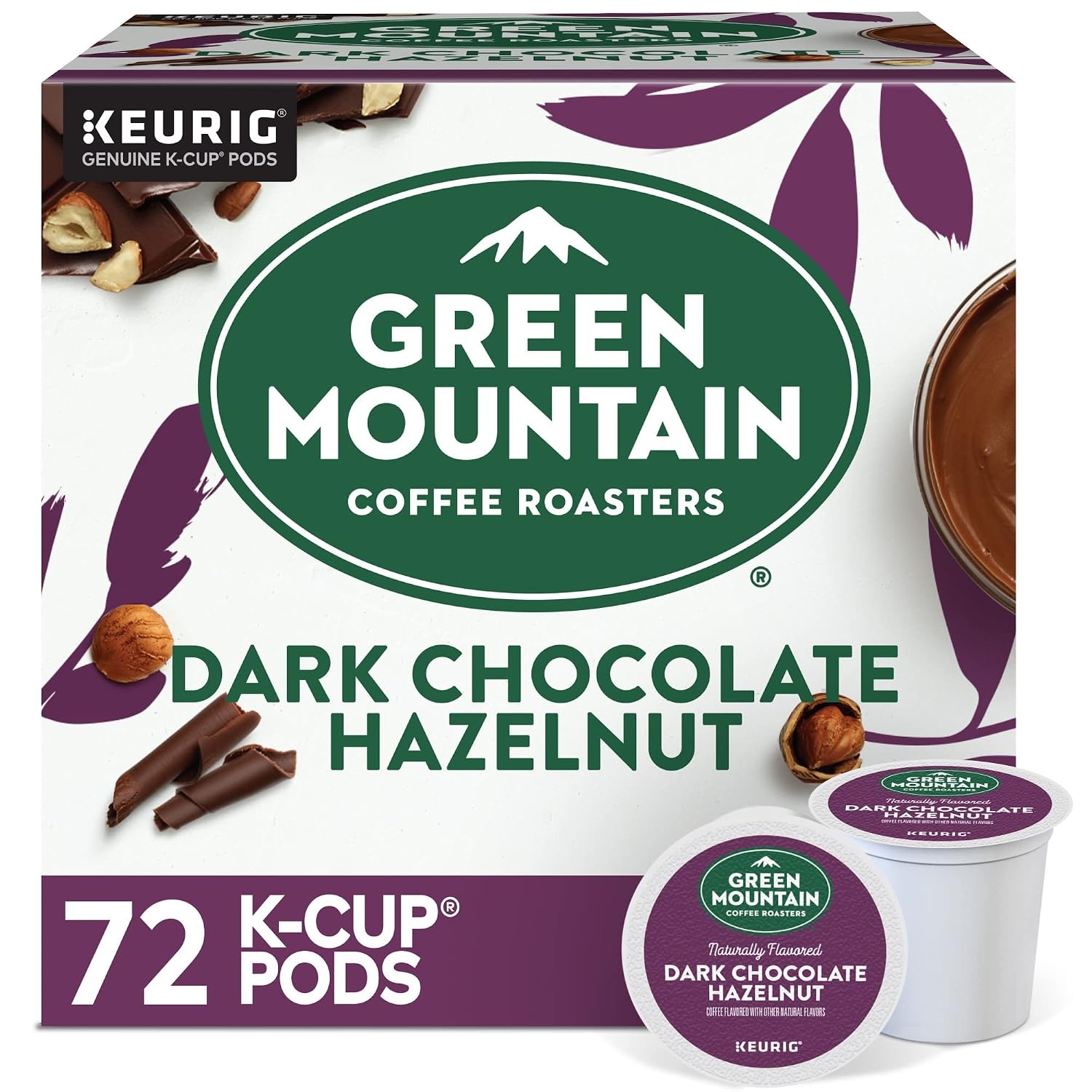 image:imageGreen Mountain Coffee Roasters Caramel Vanilla Cream Coffee Keurig SingleServe KCup pods Light Roast 96 CountDark Chocolate Hazelnut