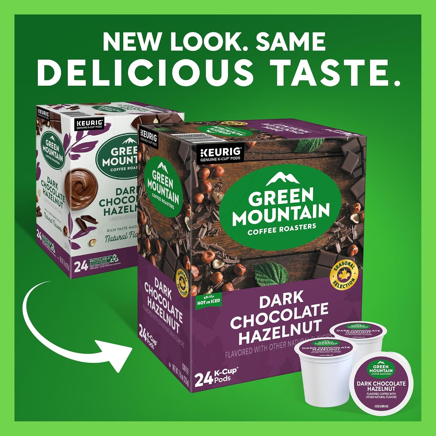 image:imageGreen Mountain Coffee Roasters Caramel Vanilla Cream Coffee Keurig SingleServe KCup pods Light Roast 96 CountDark Chocolate Hazelnut