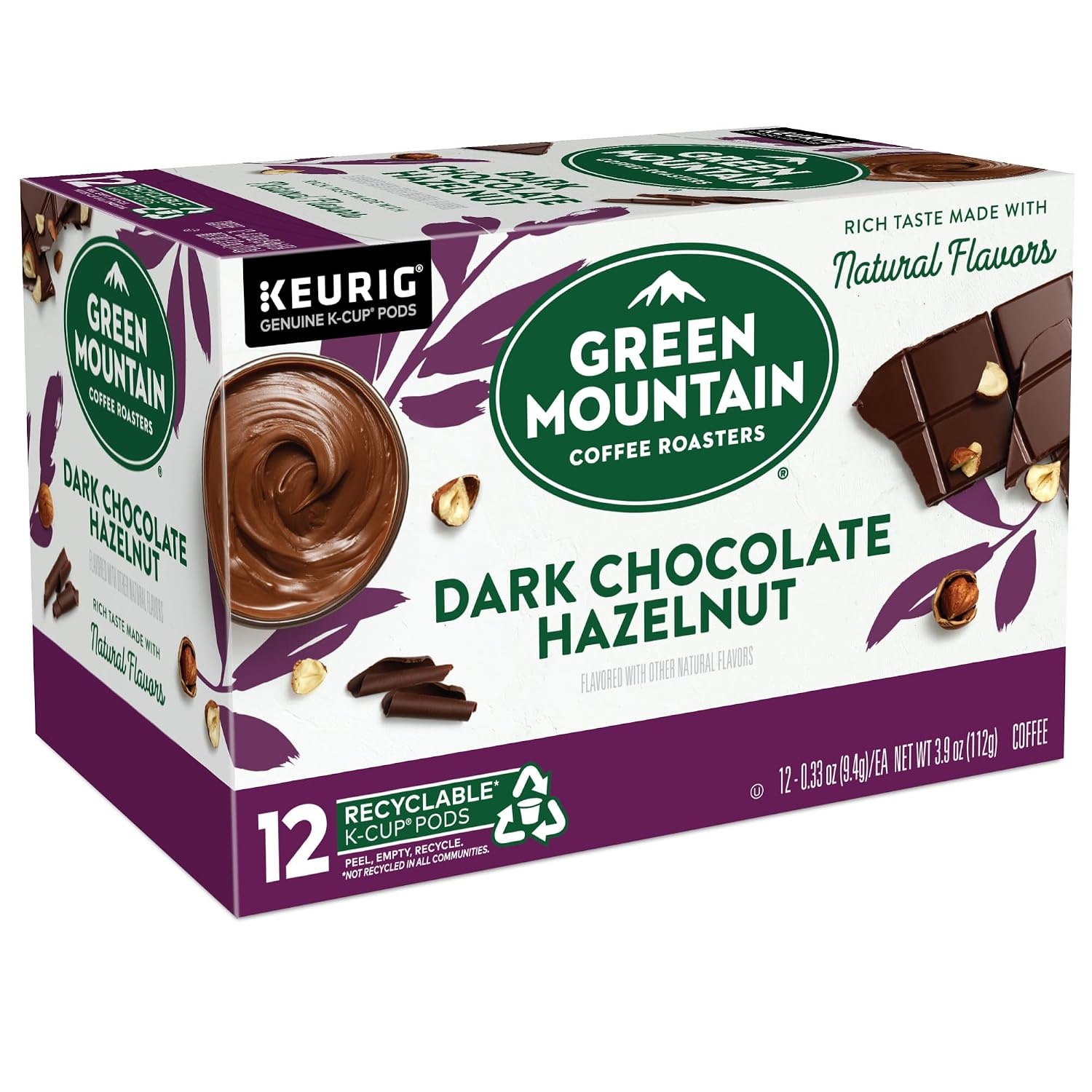 image:imageGreen Mountain Coffee Roasters Caramel Vanilla Cream Coffee Keurig SingleServe KCup pods Light Roast 96 CountDark Chocolate Hazelnut