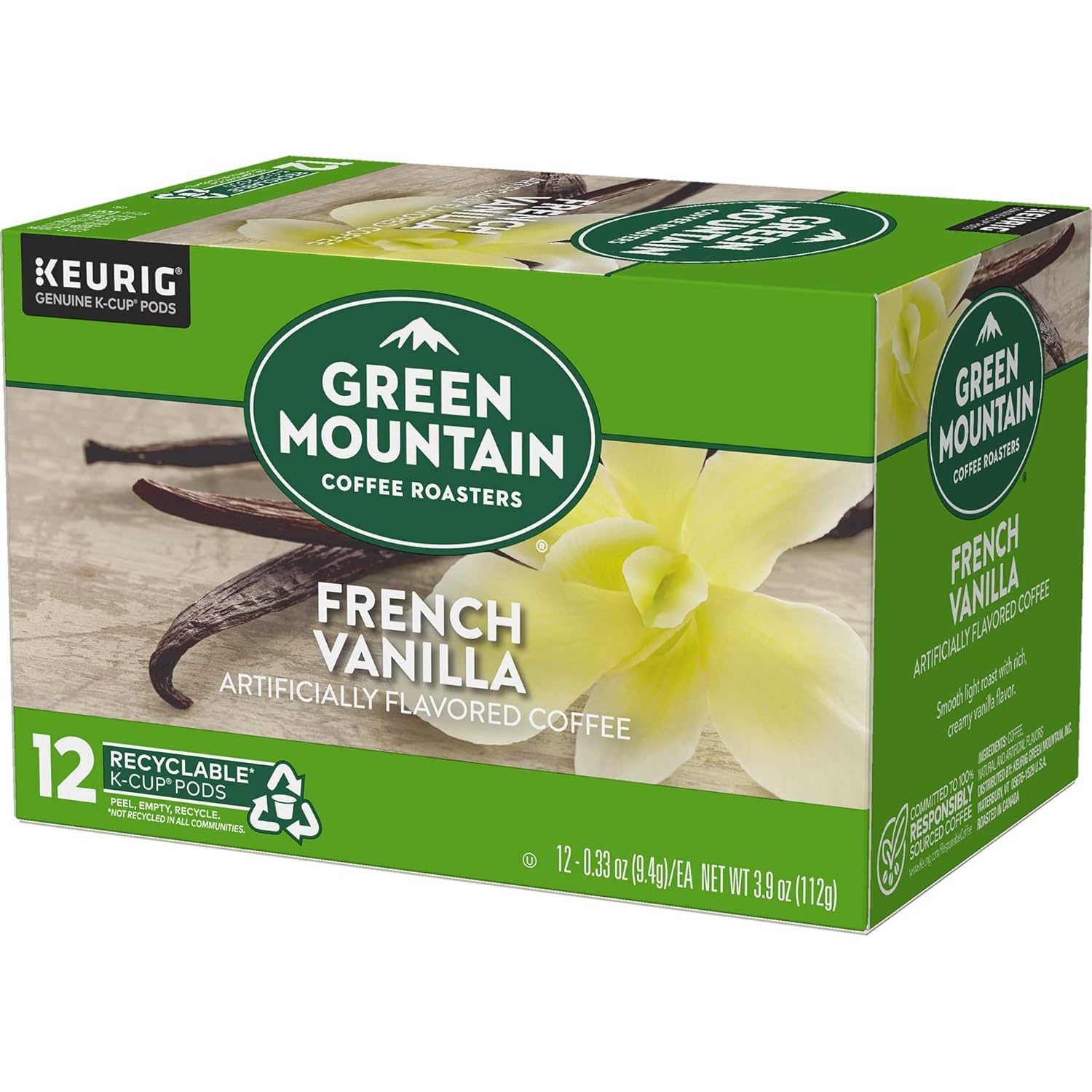 image:imageGreen Mountain Coffee Roasters Caramel Vanilla Cream Coffee Keurig SingleServe KCup pods Light Roast 96 CountFrench Vanilla