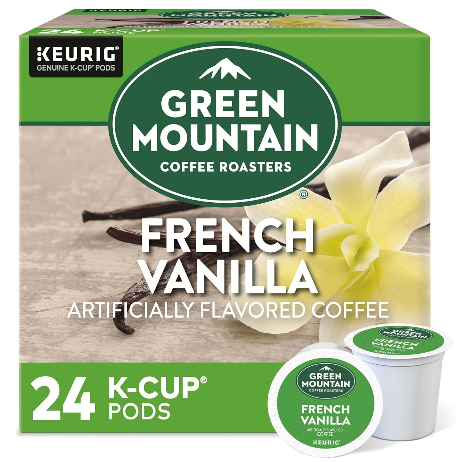 image:imageGreen Mountain Coffee Roasters Caramel Vanilla Cream Coffee Keurig SingleServe KCup pods Light Roast 96 CountFrench Vanilla
