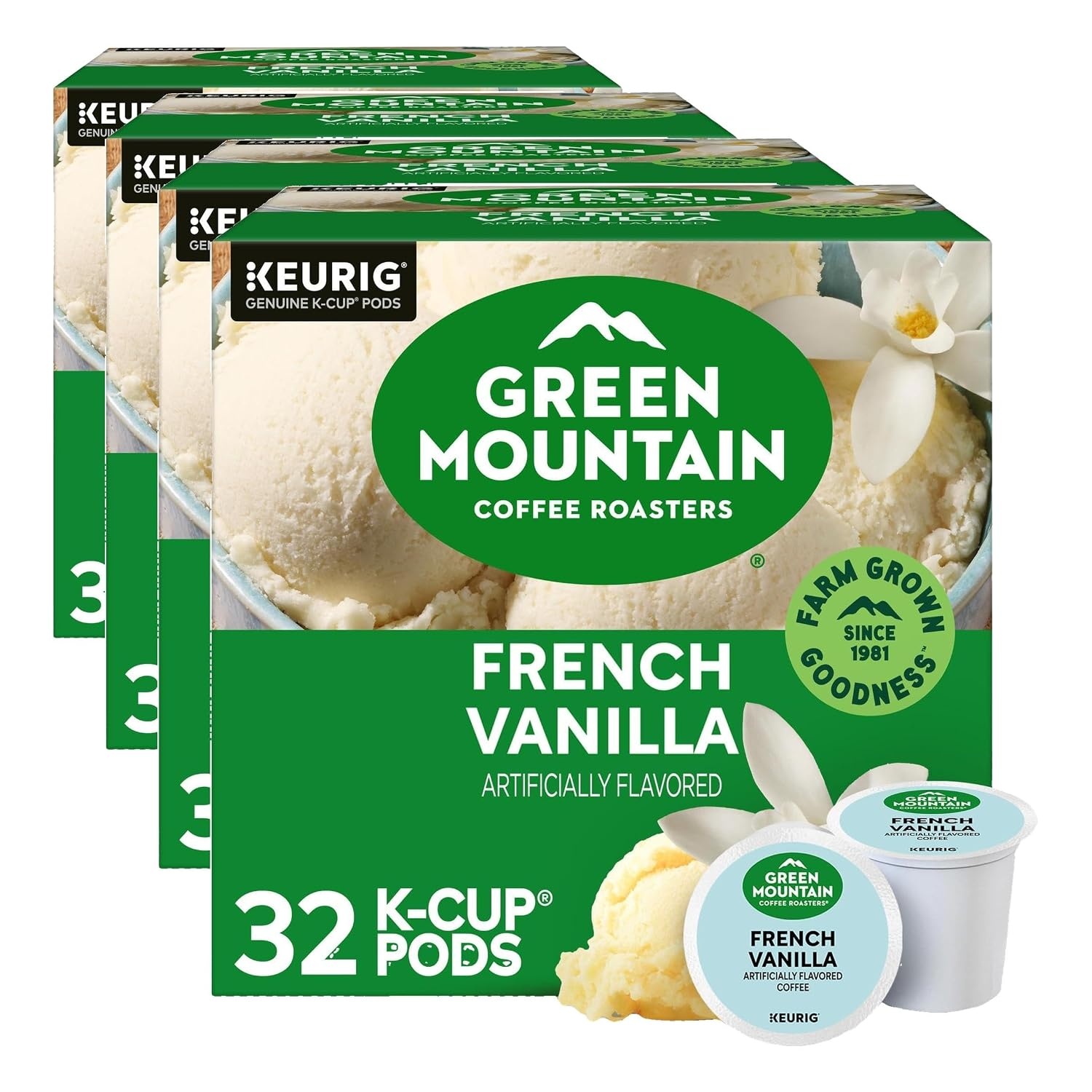 image:imageGreen Mountain Coffee Roasters Caramel Vanilla Cream Coffee Keurig SingleServe KCup pods Light Roast 96 CountFrench Vanilla