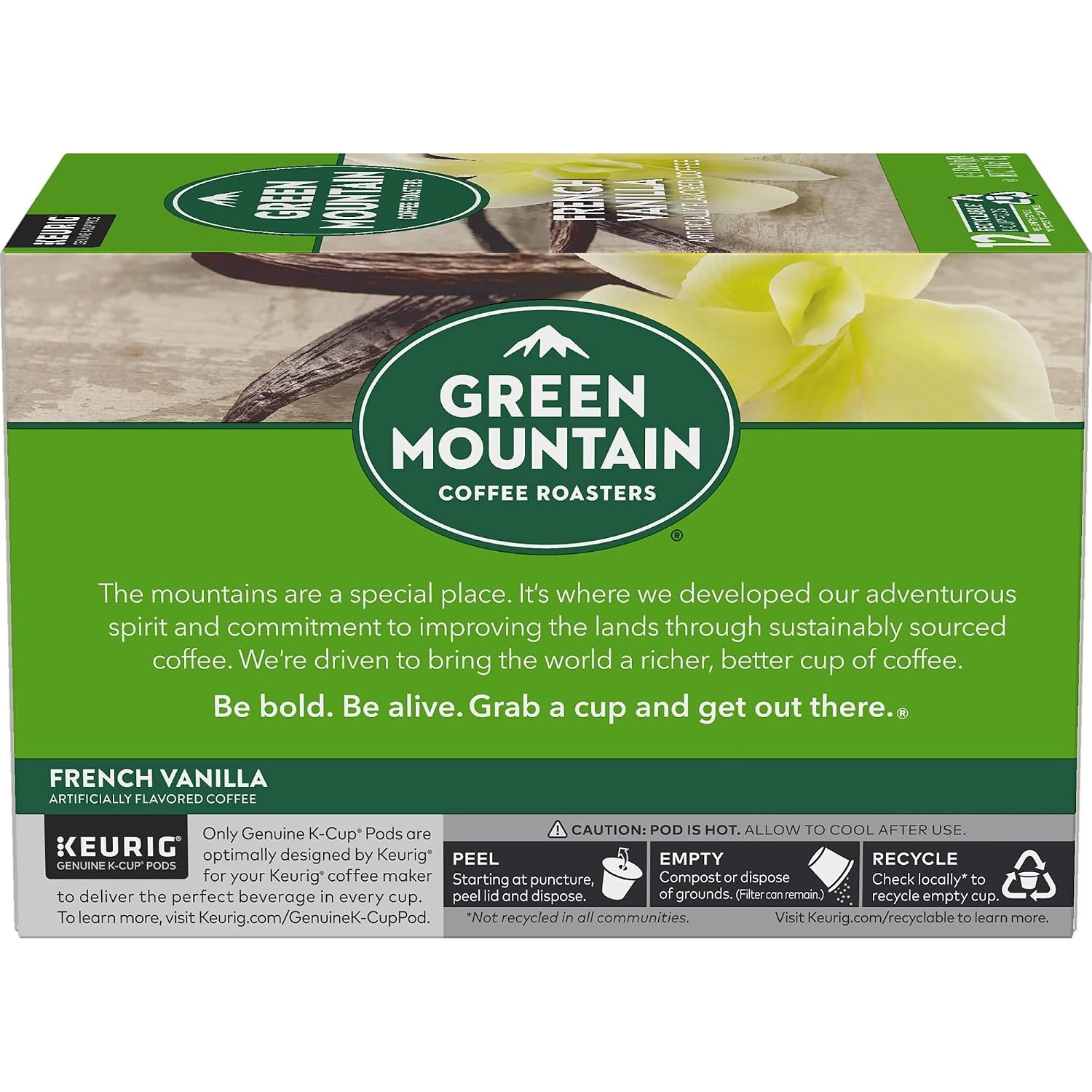 image:imageGreen Mountain Coffee Roasters Caramel Vanilla Cream Coffee Keurig SingleServe KCup pods Light Roast 96 CountFrench Vanilla