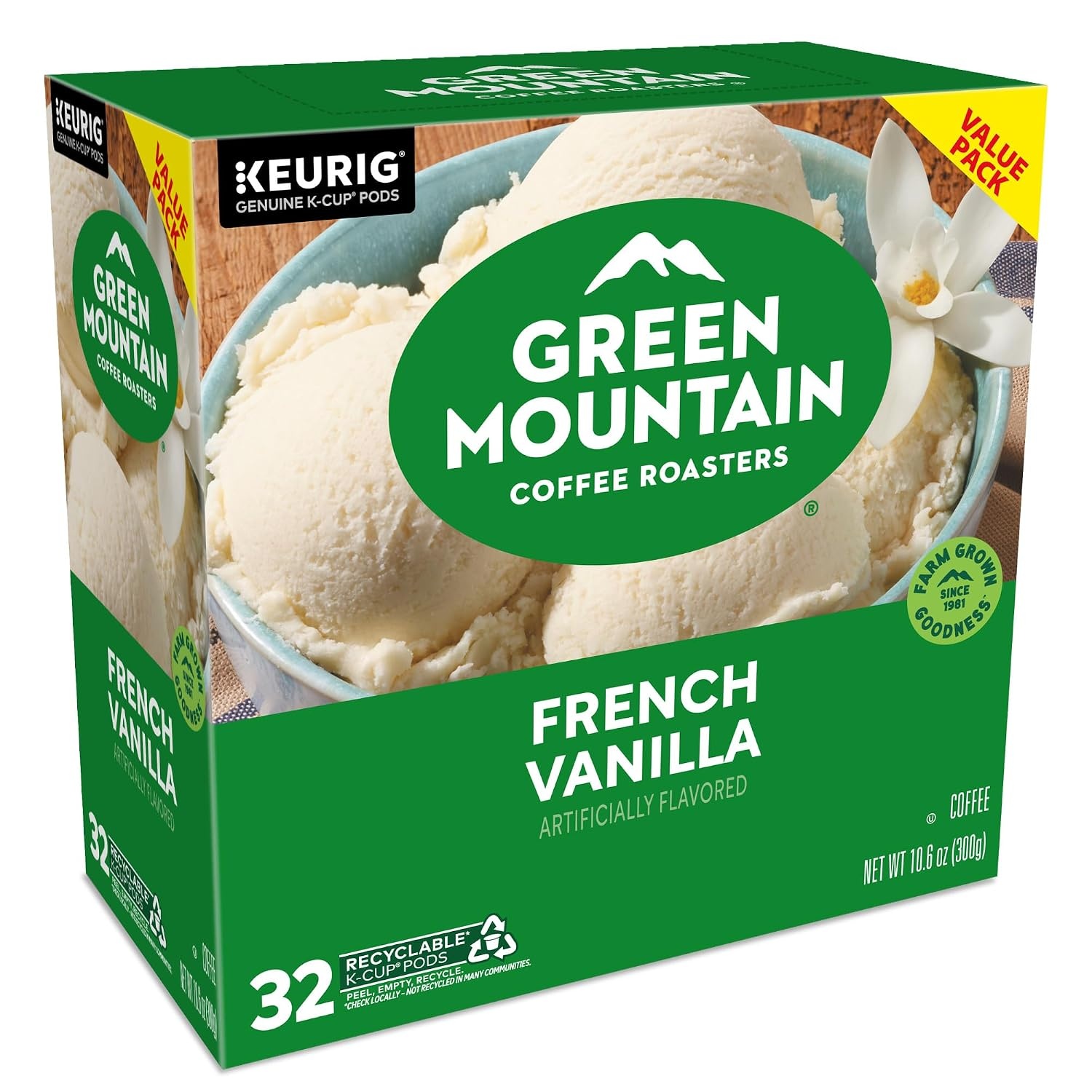 image:imageGreen Mountain Coffee Roasters Caramel Vanilla Cream Coffee Keurig SingleServe KCup pods Light Roast 96 CountFrench Vanilla