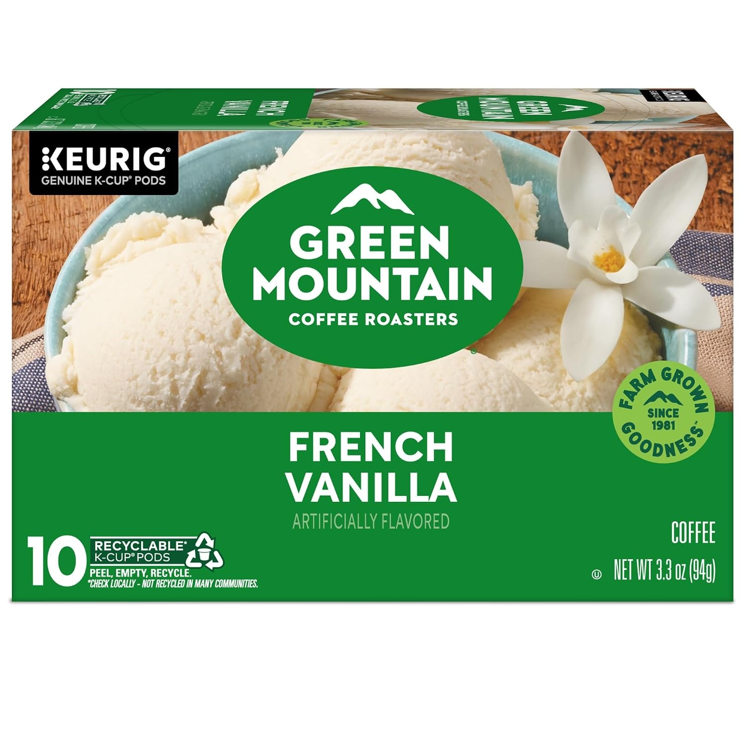 image:imageGreen Mountain Coffee Roasters Caramel Vanilla Cream Coffee Keurig SingleServe KCup pods Light Roast 96 CountFrench Vanilla