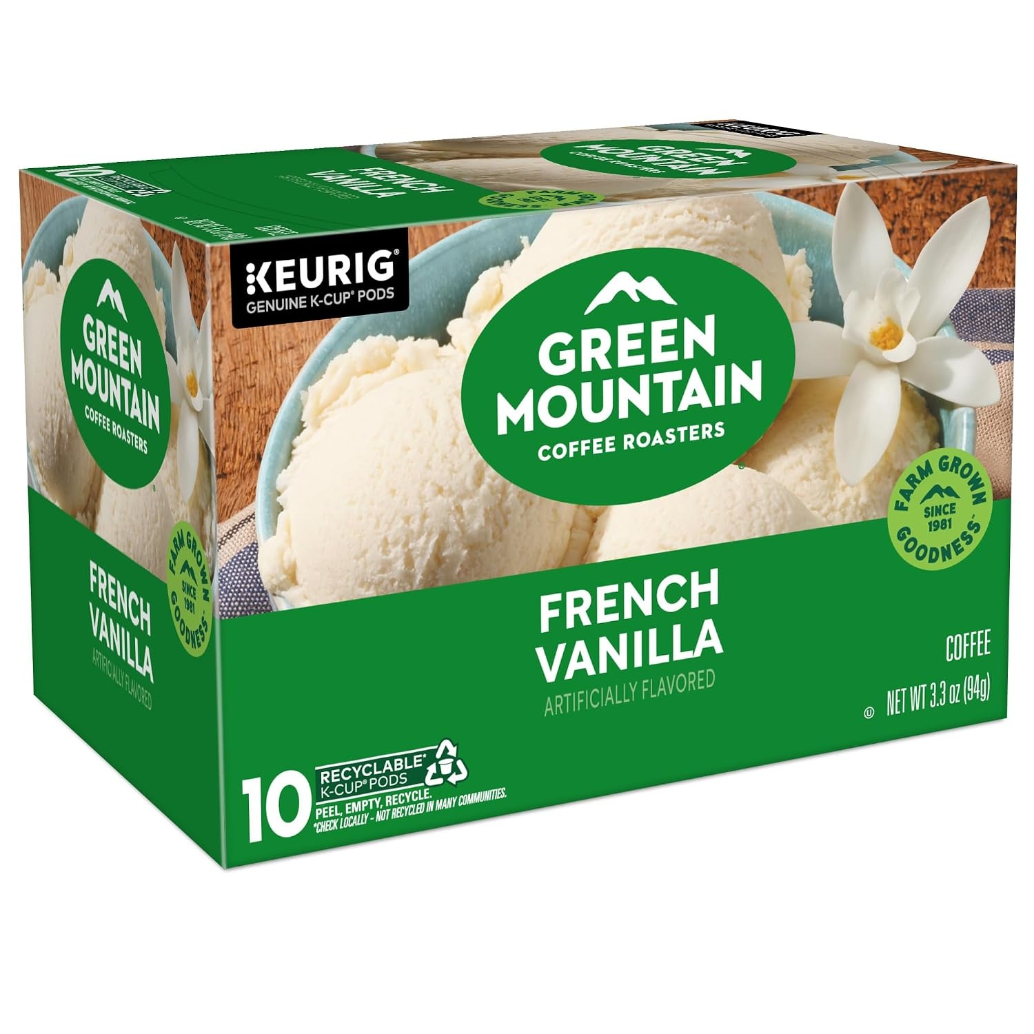 image:imageGreen Mountain Coffee Roasters Caramel Vanilla Cream Coffee Keurig SingleServe KCup pods Light Roast 96 CountFrench Vanilla