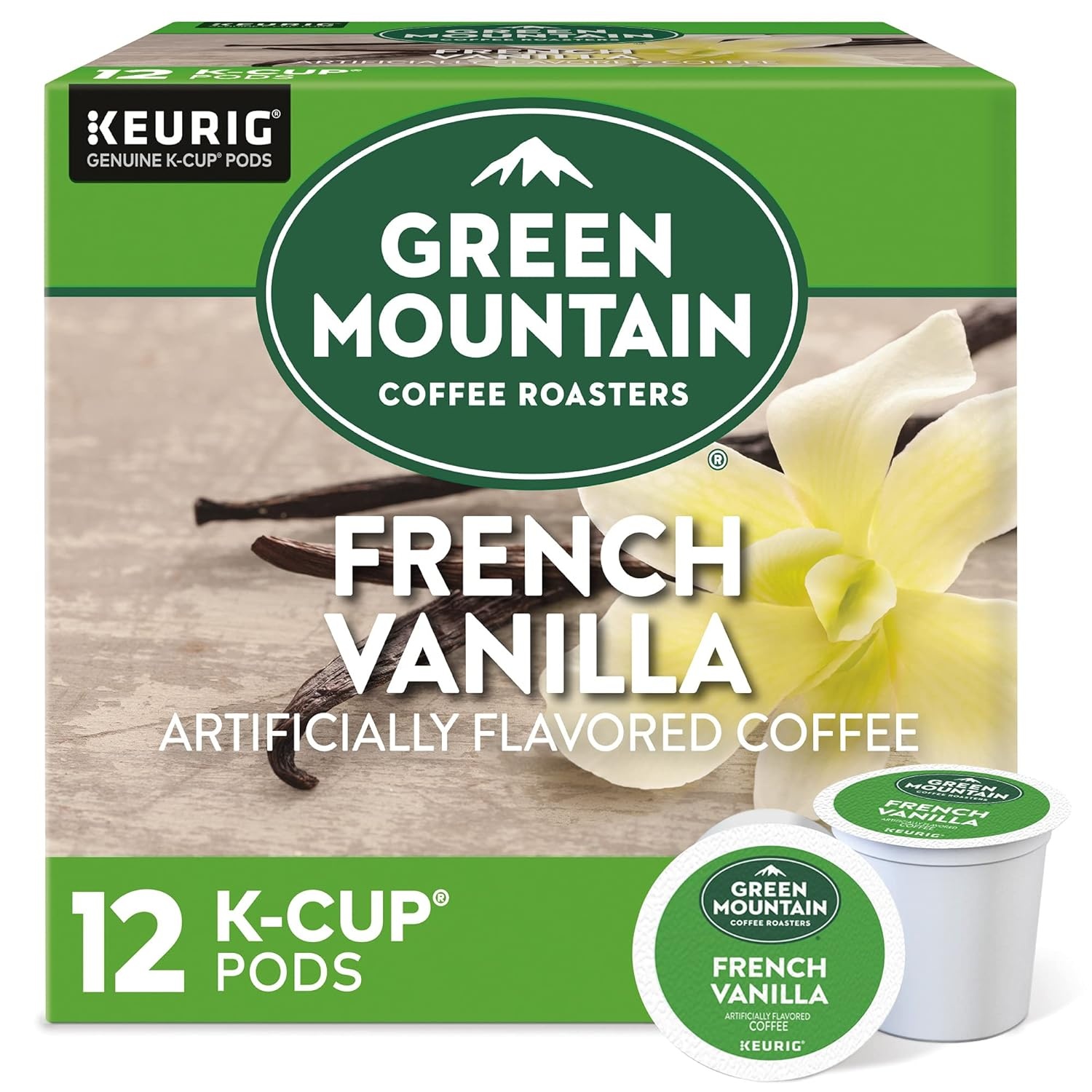 image:imageGreen Mountain Coffee Roasters Caramel Vanilla Cream Coffee Keurig SingleServe KCup pods Light Roast 96 CountFrench Vanilla