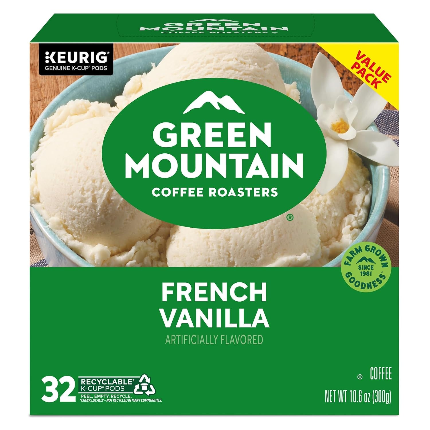 image:imageGreen Mountain Coffee Roasters Caramel Vanilla Cream Coffee Keurig SingleServe KCup pods Light Roast 96 CountFrench Vanilla