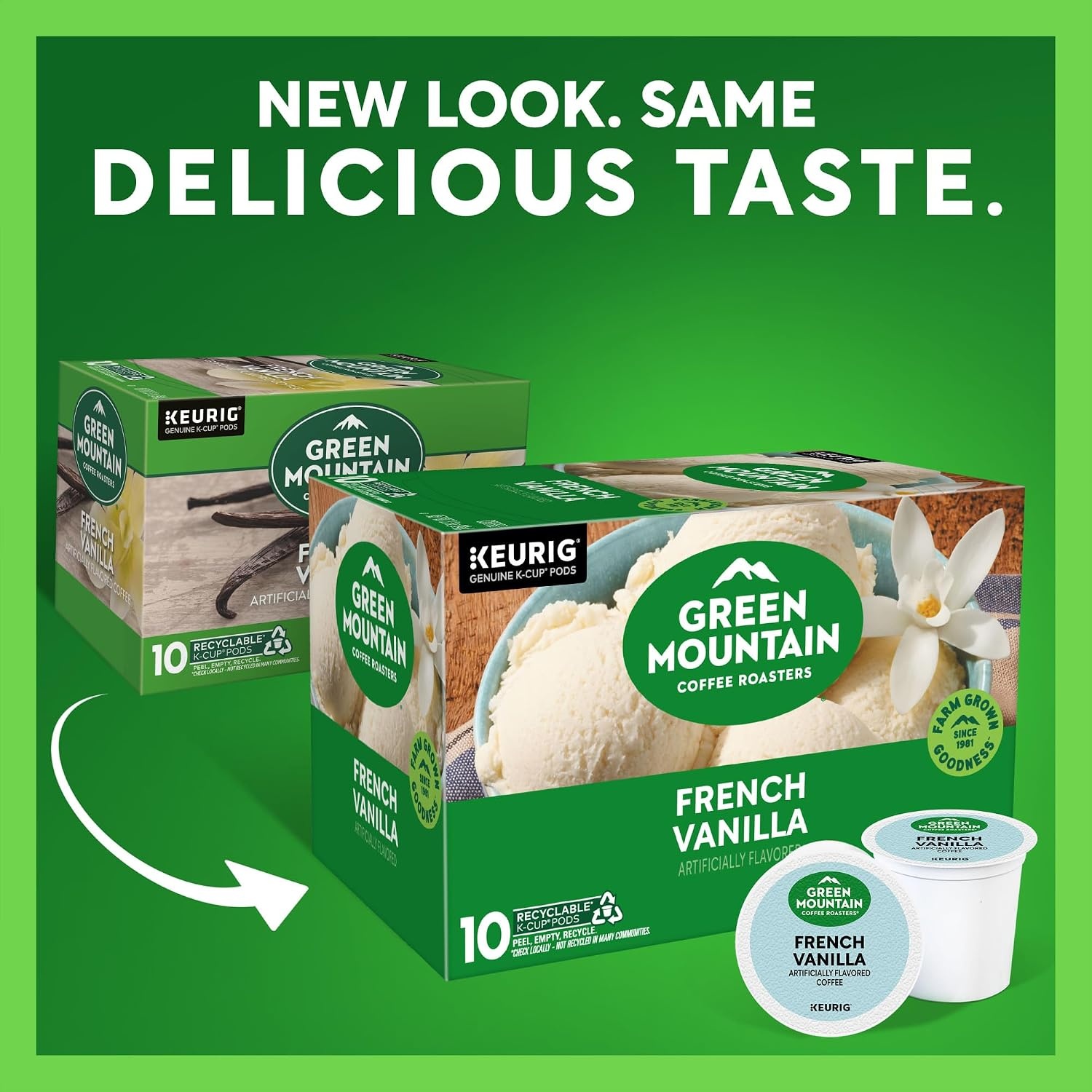image:imageGreen Mountain Coffee Roasters Caramel Vanilla Cream Coffee Keurig SingleServe KCup pods Light Roast 96 CountFrench Vanilla