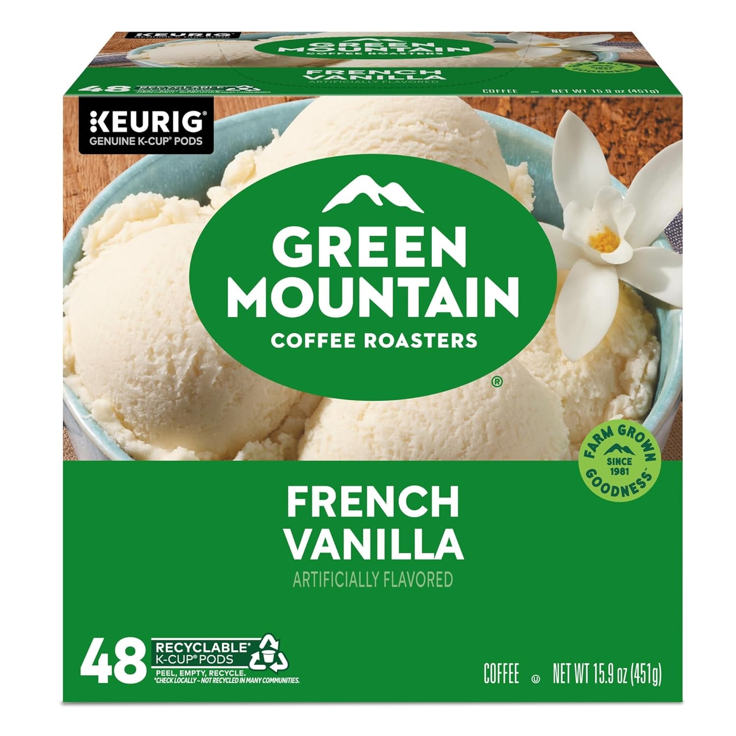 image:imageGreen Mountain Coffee Roasters Caramel Vanilla Cream Coffee Keurig SingleServe KCup pods Light Roast 96 CountFrench Vanilla