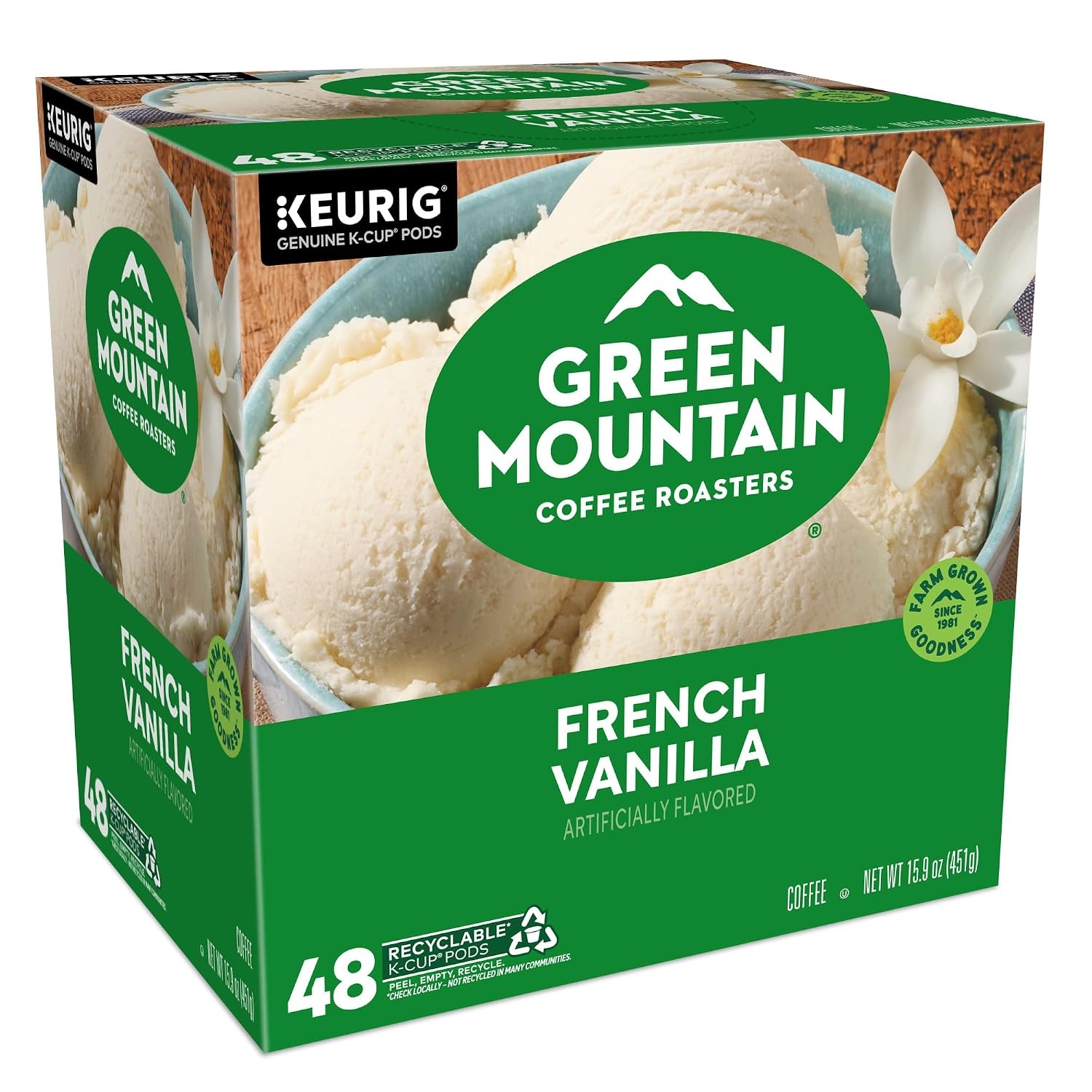 image:imageGreen Mountain Coffee Roasters Caramel Vanilla Cream Coffee Keurig SingleServe KCup pods Light Roast 96 CountFrench Vanilla