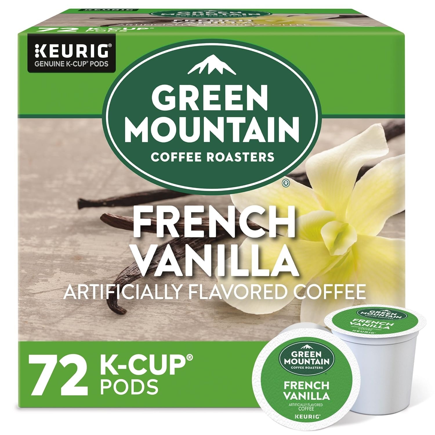 image:imageGreen Mountain Coffee Roasters Caramel Vanilla Cream Coffee Keurig SingleServe KCup pods Light Roast 96 CountFrench Vanilla