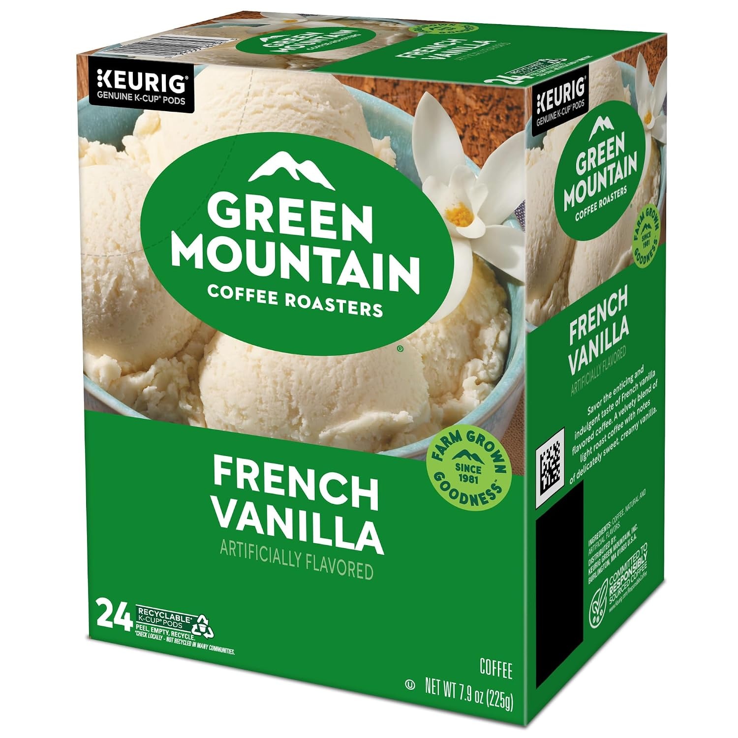 image:imageGreen Mountain Coffee Roasters Caramel Vanilla Cream Coffee Keurig SingleServe KCup pods Light Roast 96 CountFrench Vanilla