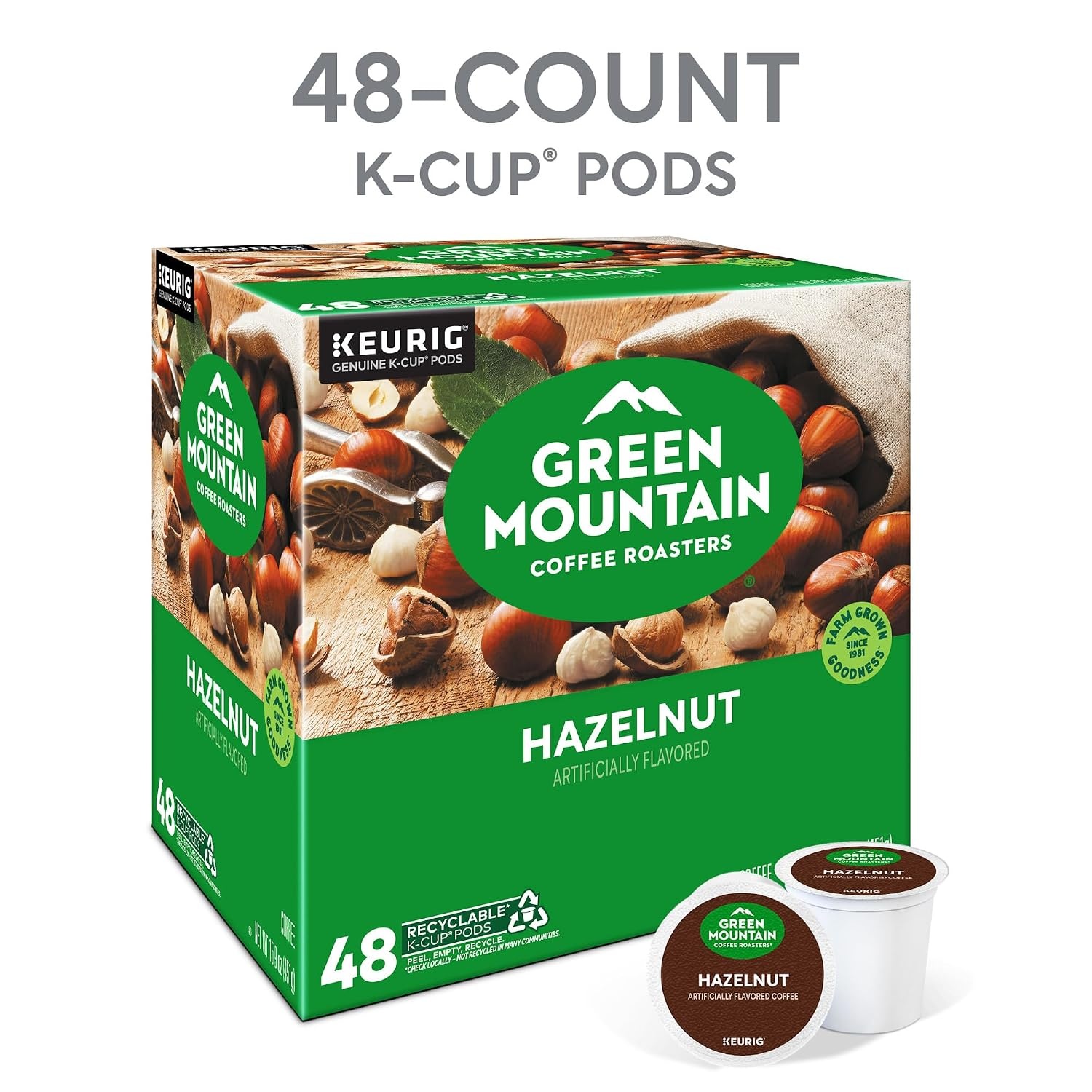 image:imageGreen Mountain Coffee Roasters Caramel Vanilla Cream Coffee Keurig SingleServe KCup pods Light Roast 96 CountHazelnut