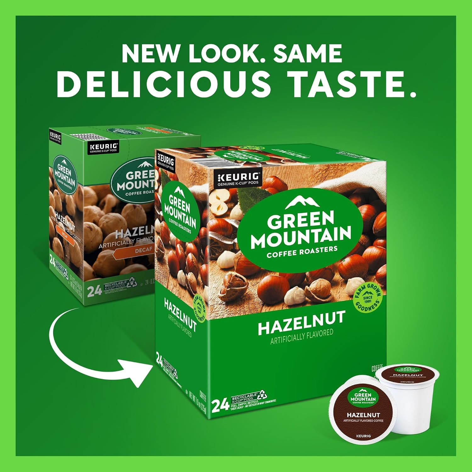 image:imageGreen Mountain Coffee Roasters Caramel Vanilla Cream Coffee Keurig SingleServe KCup pods Light Roast 96 CountHazelnut