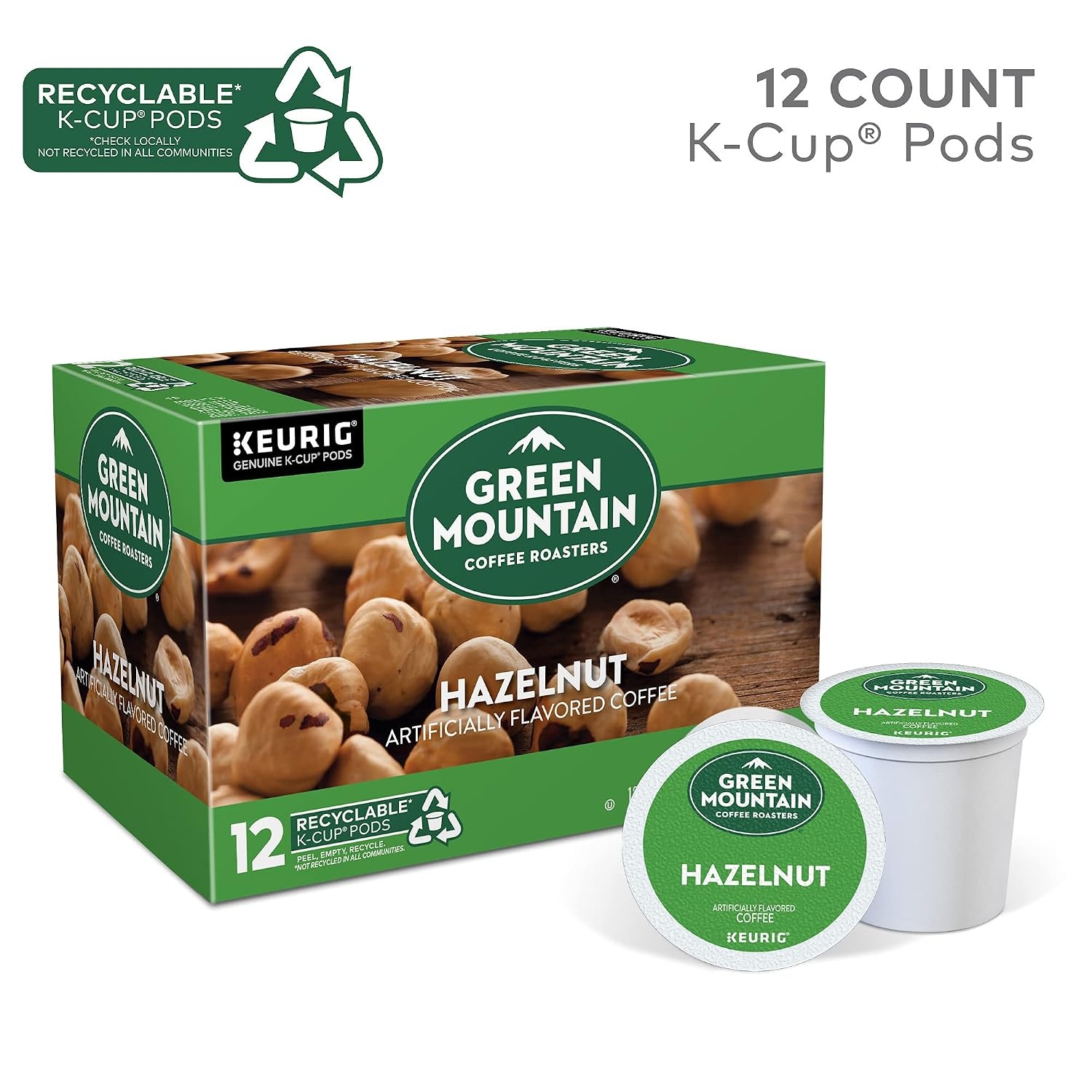 image:imageGreen Mountain Coffee Roasters Caramel Vanilla Cream Coffee Keurig SingleServe KCup pods Light Roast 96 CountHazelnut
