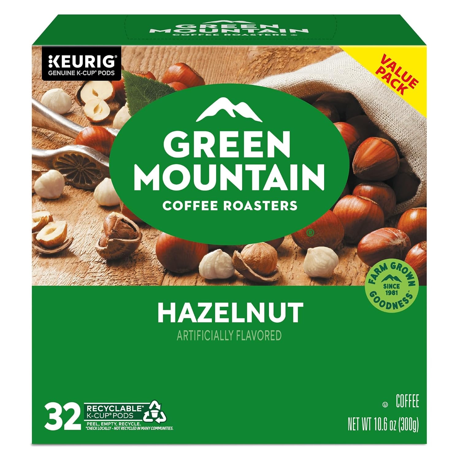 image:imageGreen Mountain Coffee Roasters Caramel Vanilla Cream Coffee Keurig SingleServe KCup pods Light Roast 96 CountHazelnut