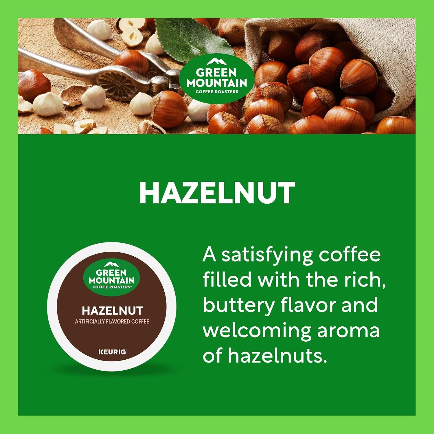 image:imageGreen Mountain Coffee Roasters Caramel Vanilla Cream Coffee Keurig SingleServe KCup pods Light Roast 96 CountHazelnut