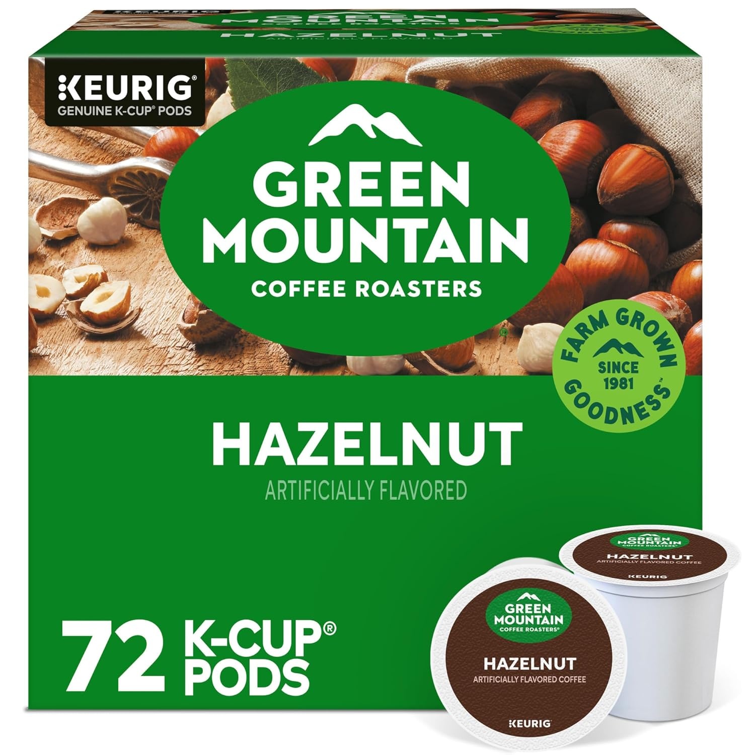image:imageGreen Mountain Coffee Roasters Caramel Vanilla Cream Coffee Keurig SingleServe KCup pods Light Roast 96 CountHazelnut