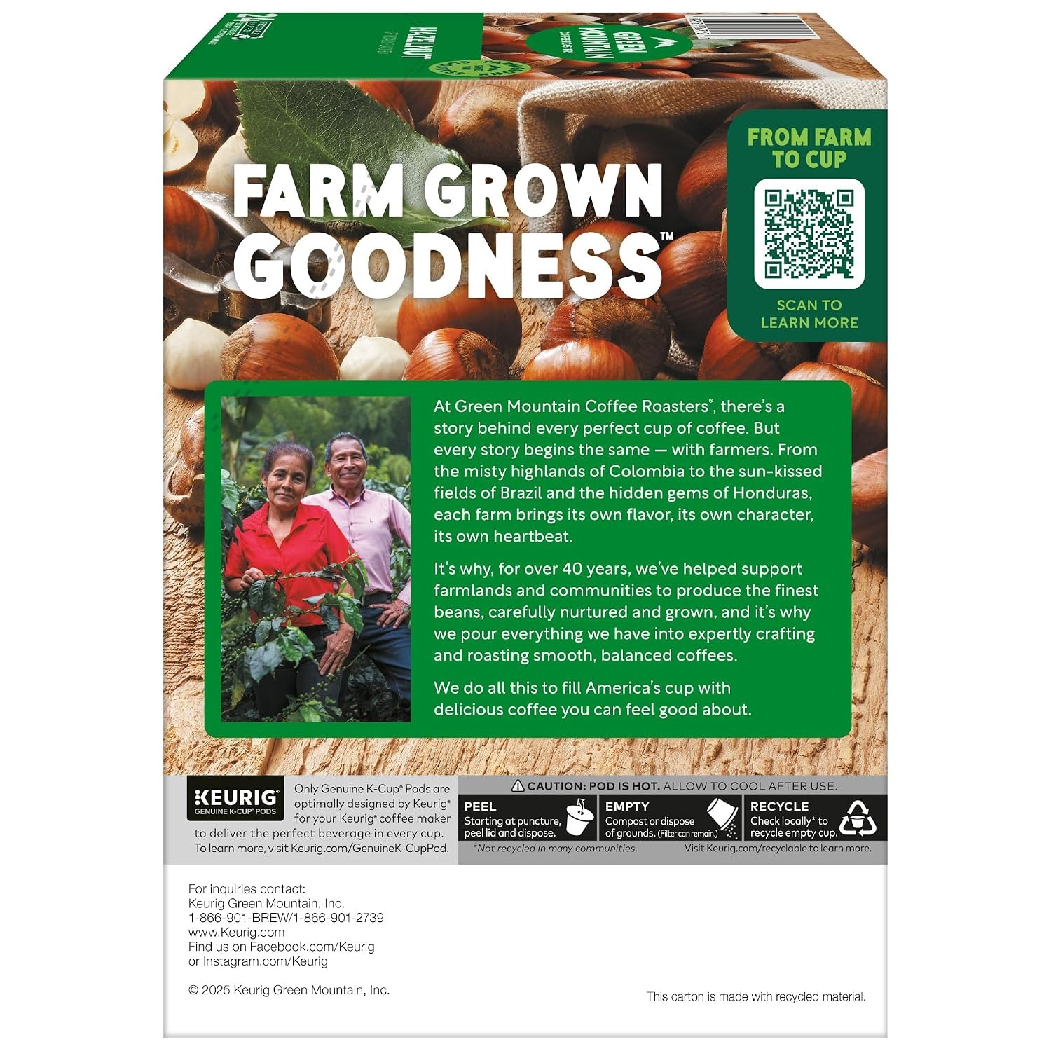 image:imageGreen Mountain Coffee Roasters Caramel Vanilla Cream Coffee Keurig SingleServe KCup pods Light Roast 96 CountHazelnut