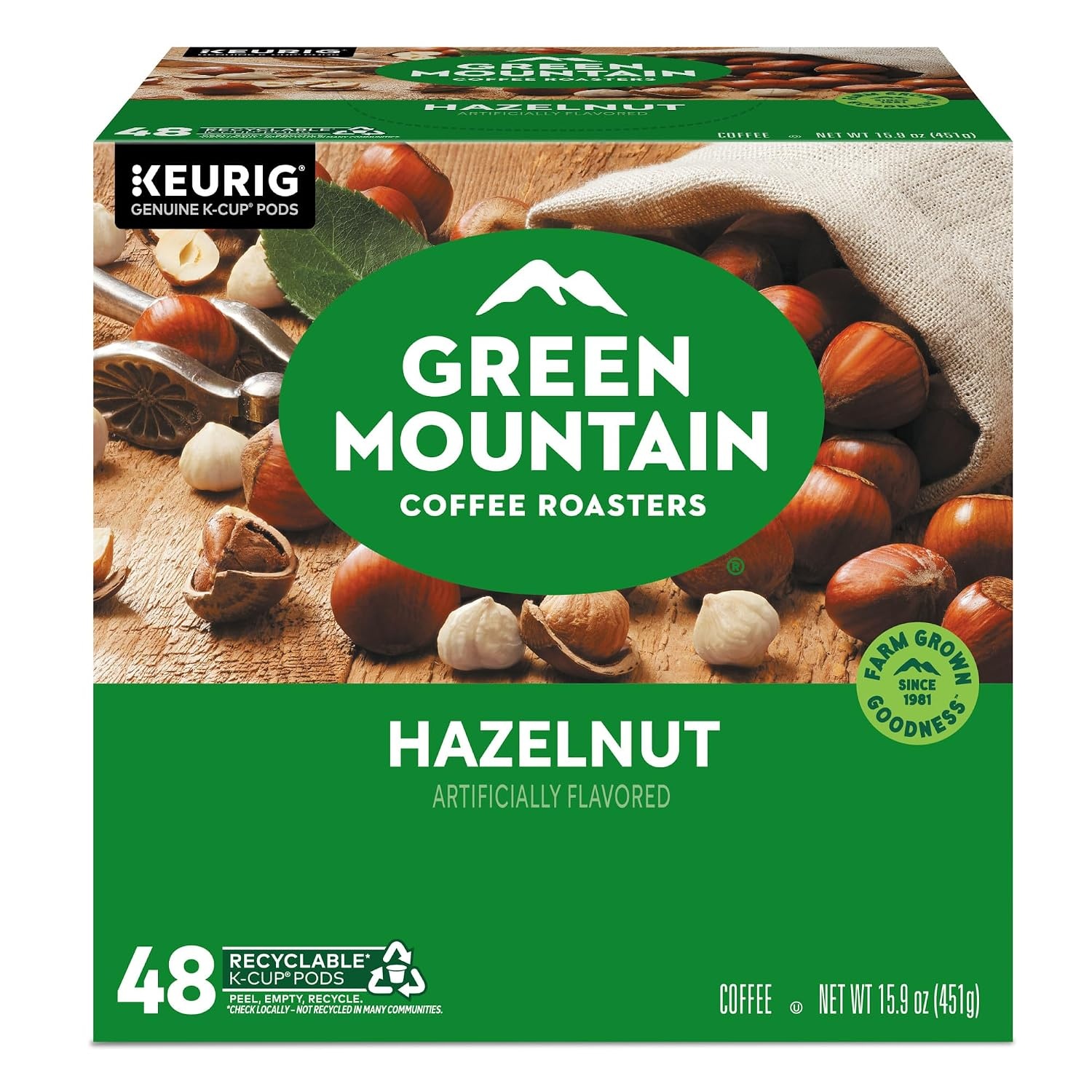 image:imageGreen Mountain Coffee Roasters Caramel Vanilla Cream Coffee Keurig SingleServe KCup pods Light Roast 96 CountHazelnut
