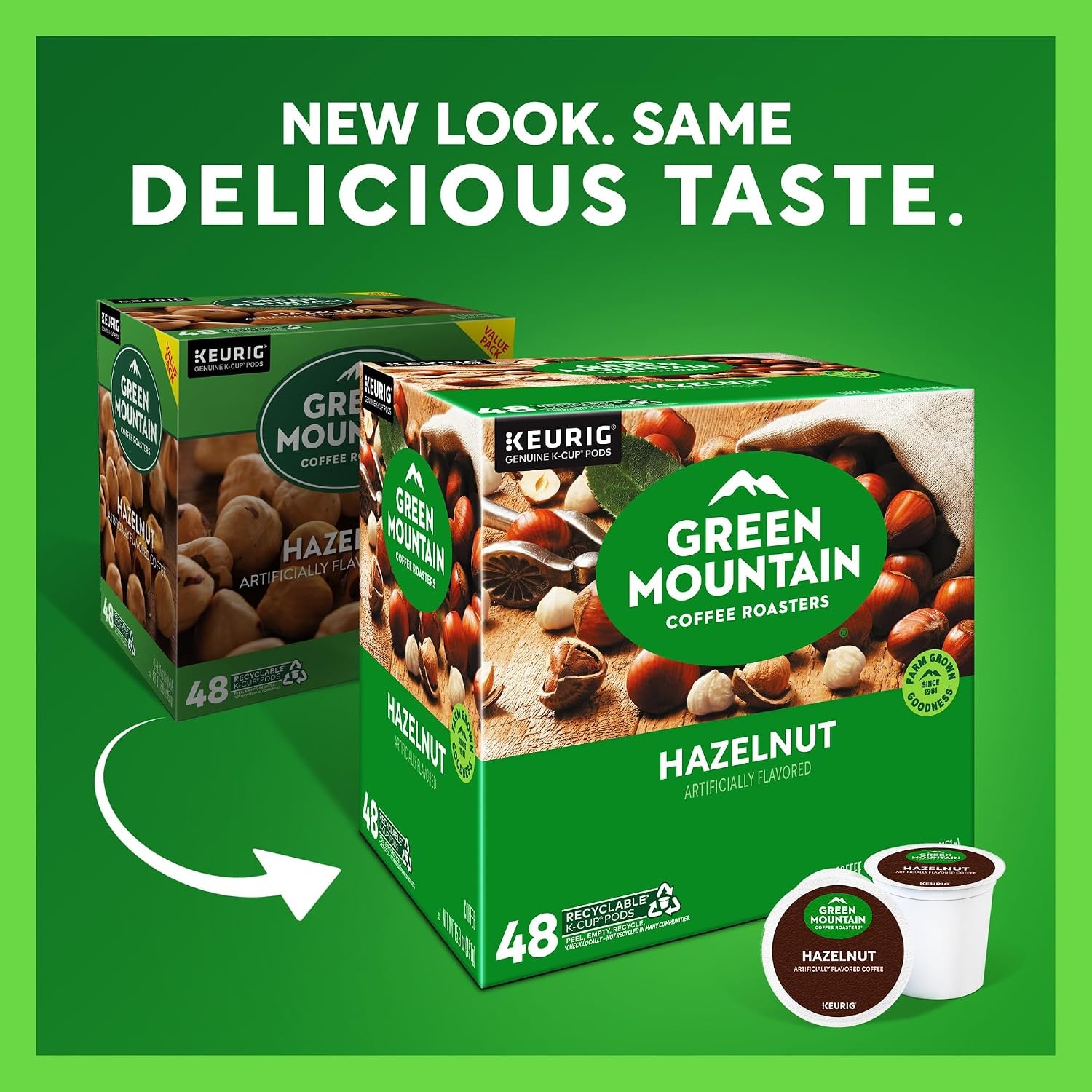 image:imageGreen Mountain Coffee Roasters Caramel Vanilla Cream Coffee Keurig SingleServe KCup pods Light Roast 96 CountHazelnut