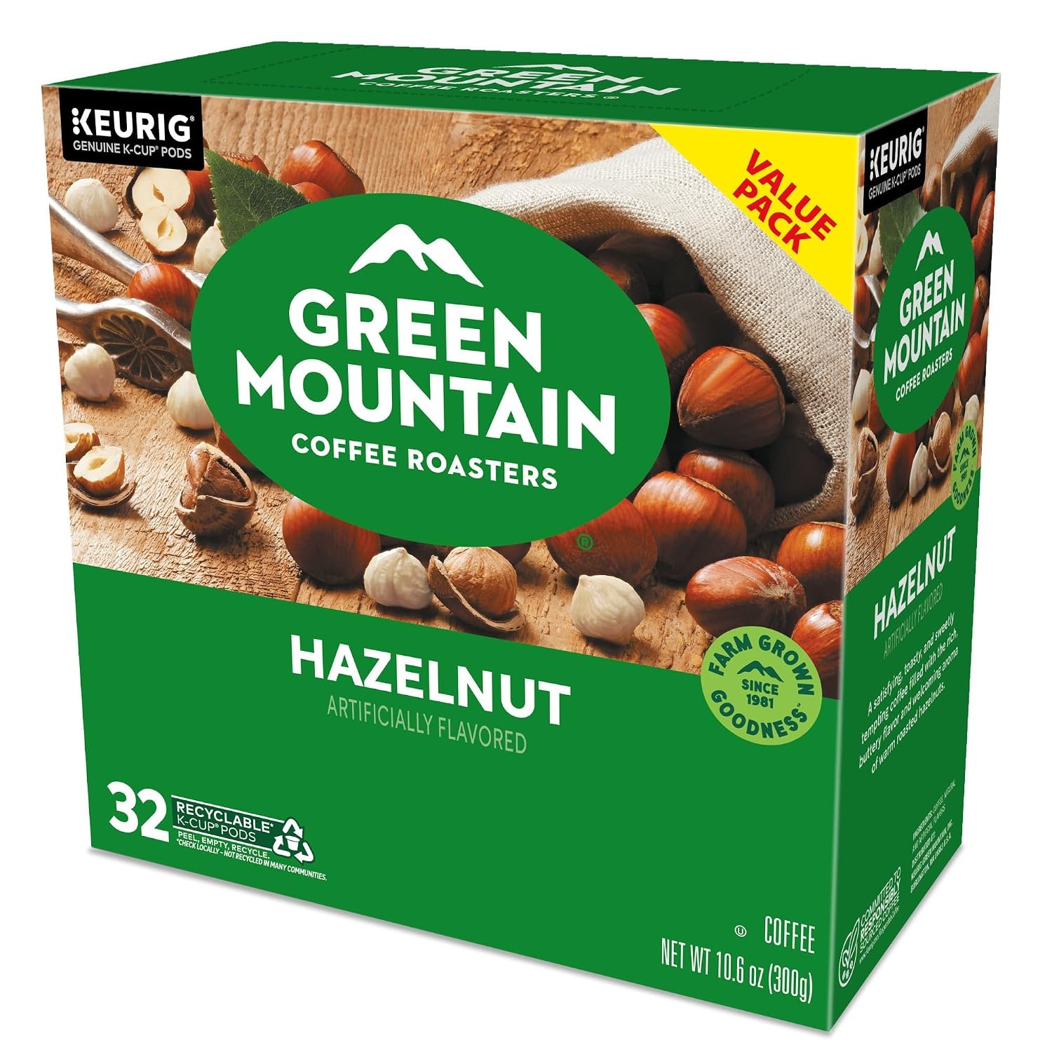 image:imageGreen Mountain Coffee Roasters Caramel Vanilla Cream Coffee Keurig SingleServe KCup pods Light Roast 96 CountHazelnut