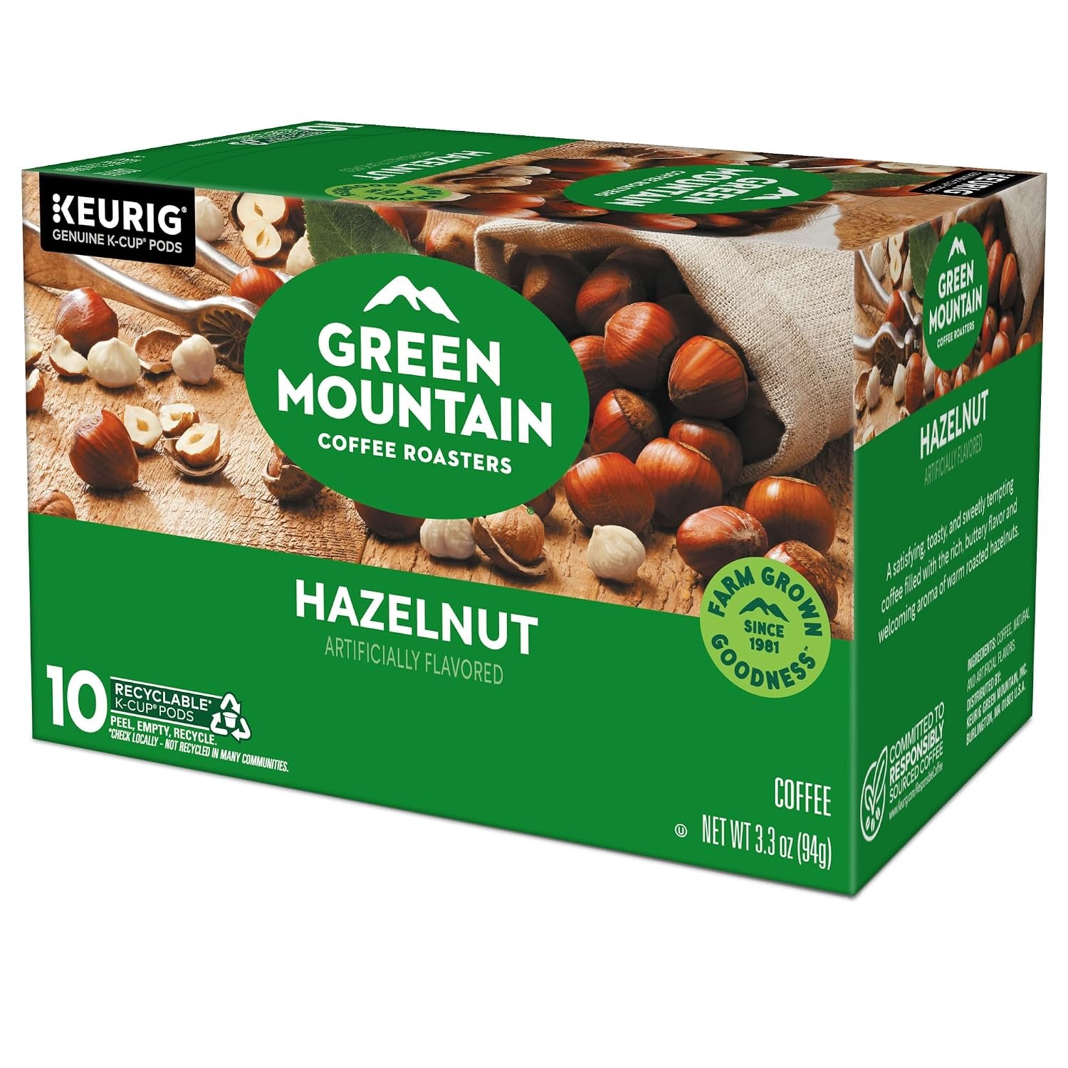 image:imageGreen Mountain Coffee Roasters Caramel Vanilla Cream Coffee Keurig SingleServe KCup pods Light Roast 96 CountHazelnut