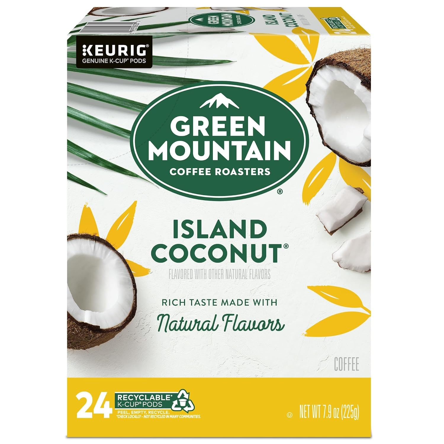 image:imageGreen Mountain Coffee Roasters Caramel Vanilla Cream Coffee Keurig SingleServe KCup pods Light Roast 96 CountIsland Coconut