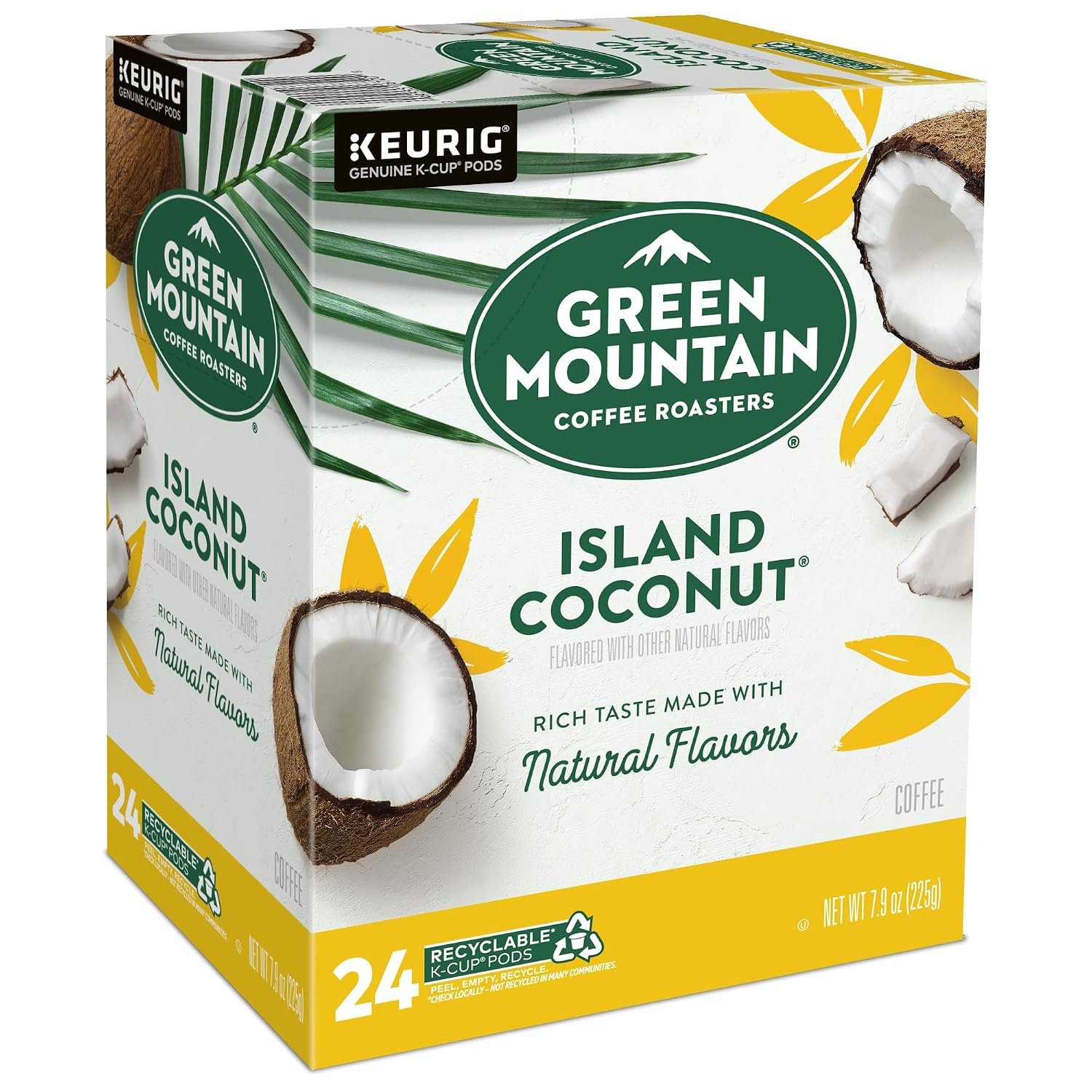 image:imageGreen Mountain Coffee Roasters Caramel Vanilla Cream Coffee Keurig SingleServe KCup pods Light Roast 96 CountIsland Coconut