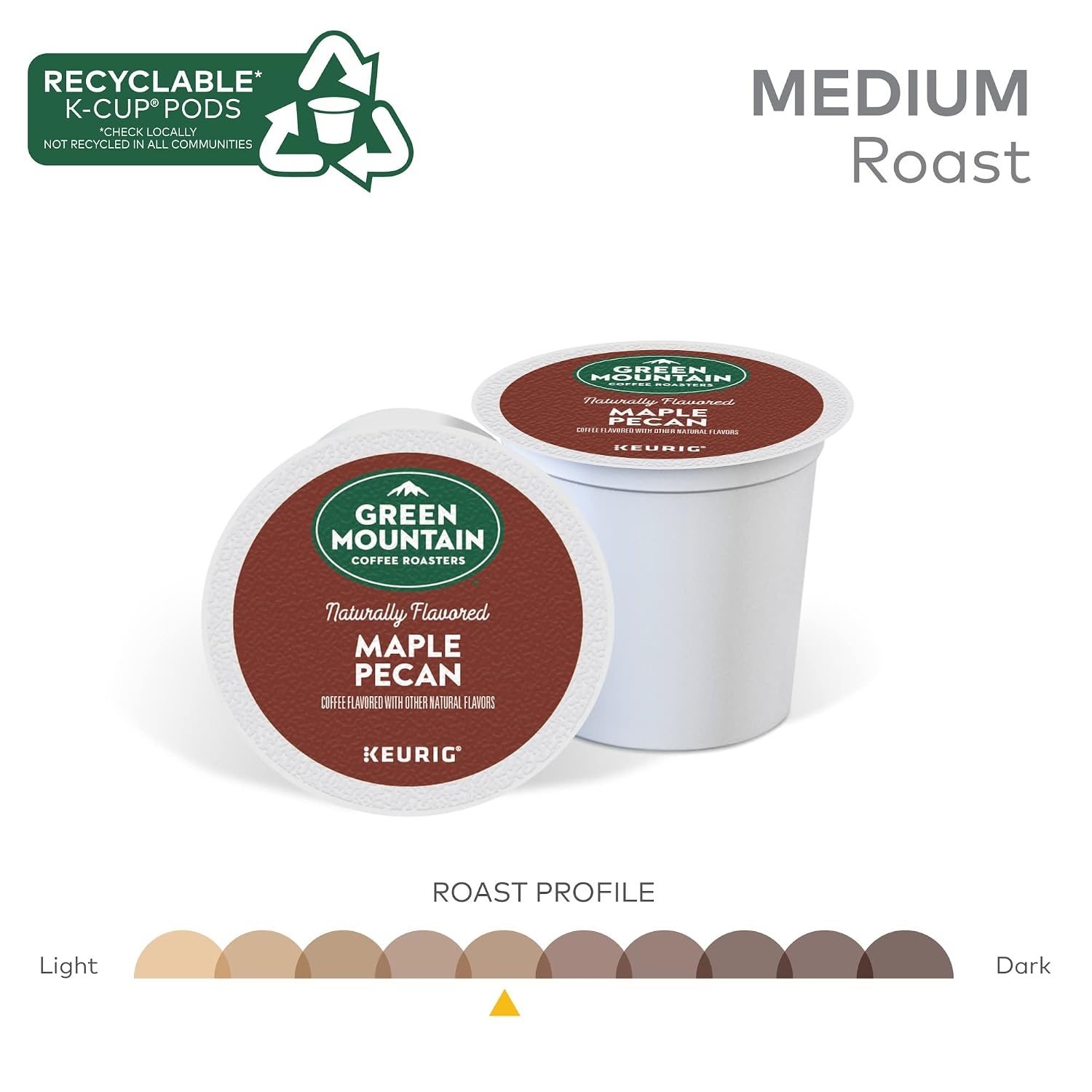 image:imageGreen Mountain Coffee Roasters Caramel Vanilla Cream Coffee Keurig SingleServe KCup pods Light Roast 96 CountMaple Pecan