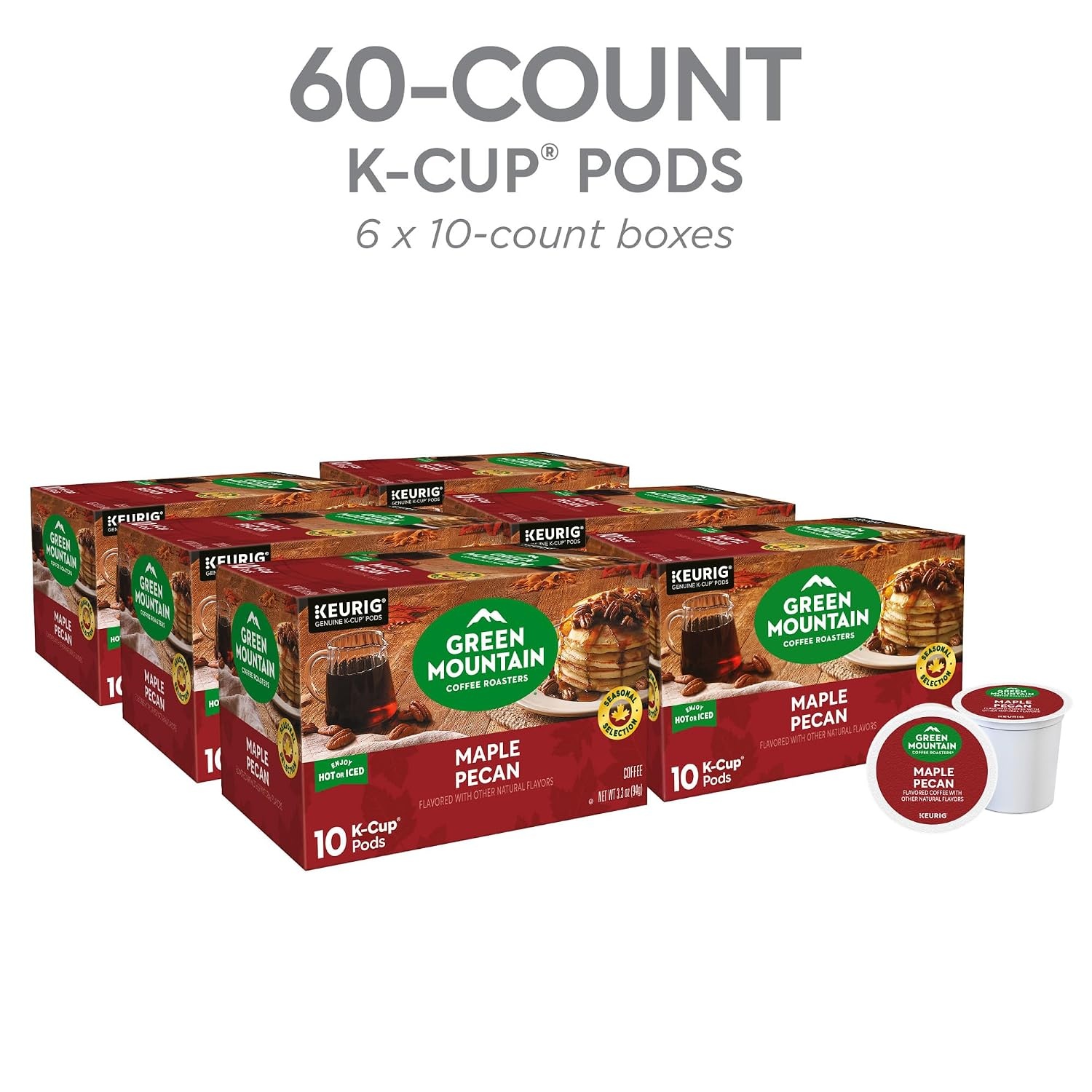 image:imageGreen Mountain Coffee Roasters Caramel Vanilla Cream Coffee Keurig SingleServe KCup pods Light Roast 96 CountMaple Pecan