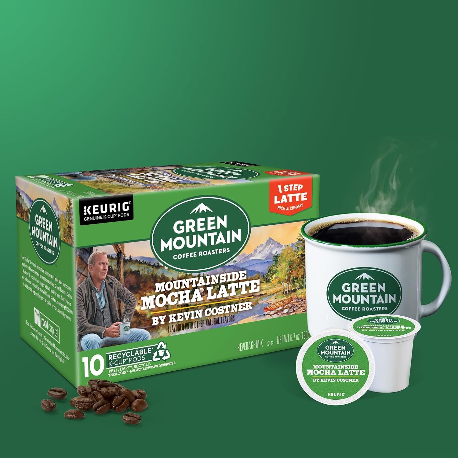 image:imageGreen Mountain Coffee Roasters Caramel Vanilla Cream Coffee Keurig SingleServe KCup pods Light Roast 96 CountMountainside Mocha Latte