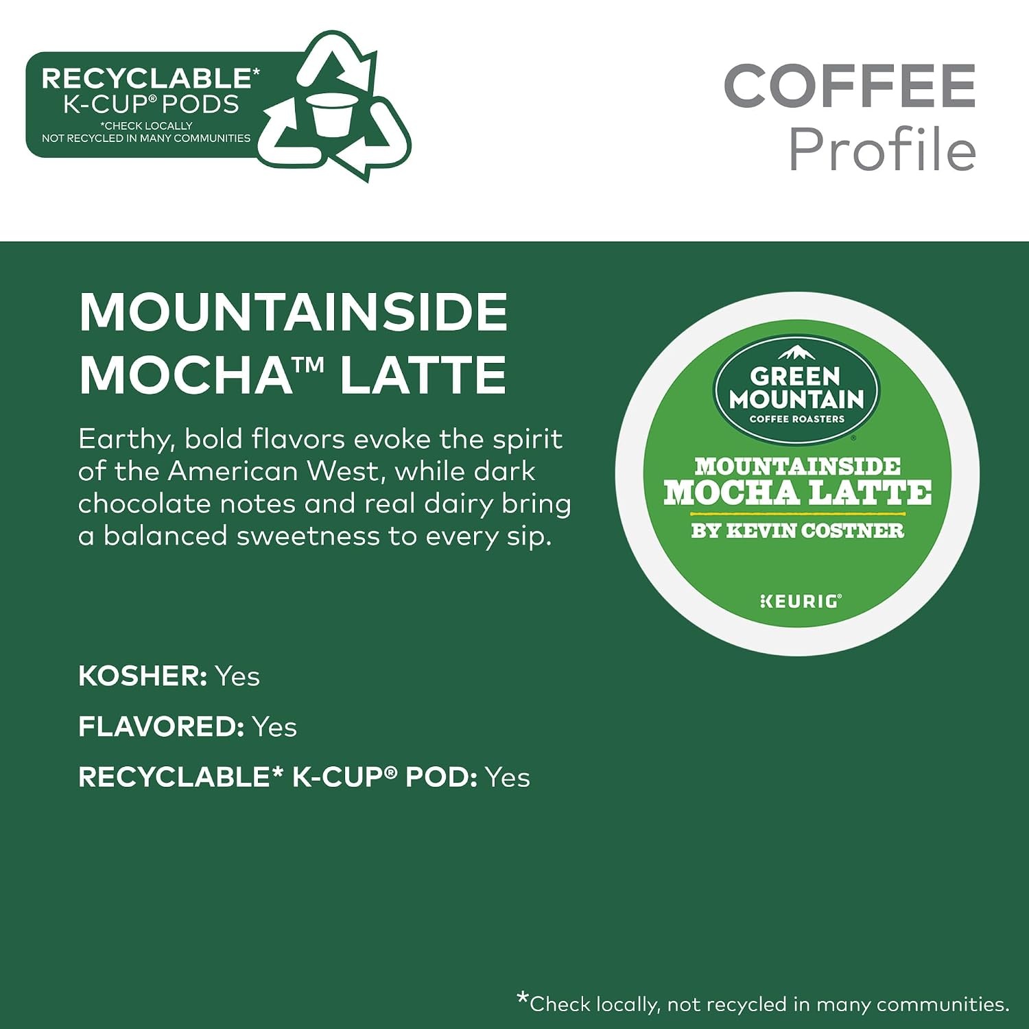 image:imageGreen Mountain Coffee Roasters Caramel Vanilla Cream Coffee Keurig SingleServe KCup pods Light Roast 96 CountMountainside Mocha Latte