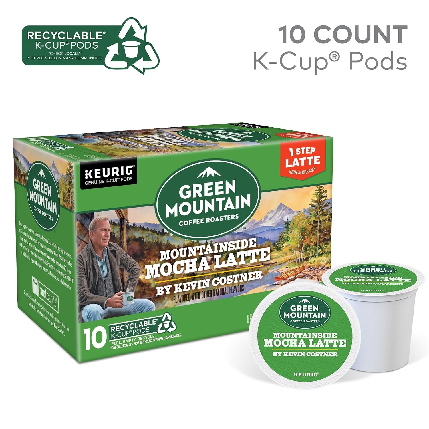 image:imageGreen Mountain Coffee Roasters Caramel Vanilla Cream Coffee Keurig SingleServe KCup pods Light Roast 96 CountMountainside Mocha Latte
