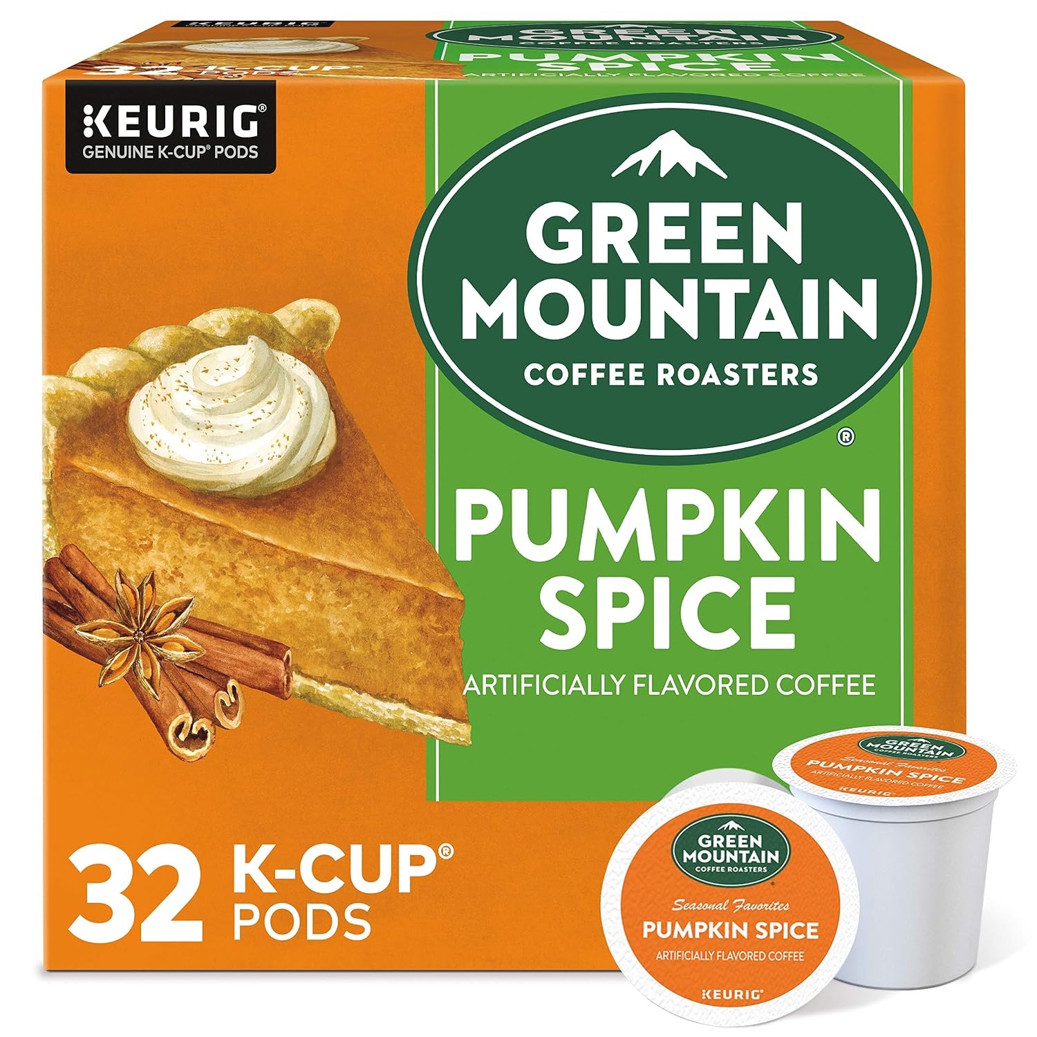 image:imageGreen Mountain Coffee Roasters Caramel Vanilla Cream Coffee Keurig SingleServe KCup pods Light Roast 96 CountPumpkin Spice