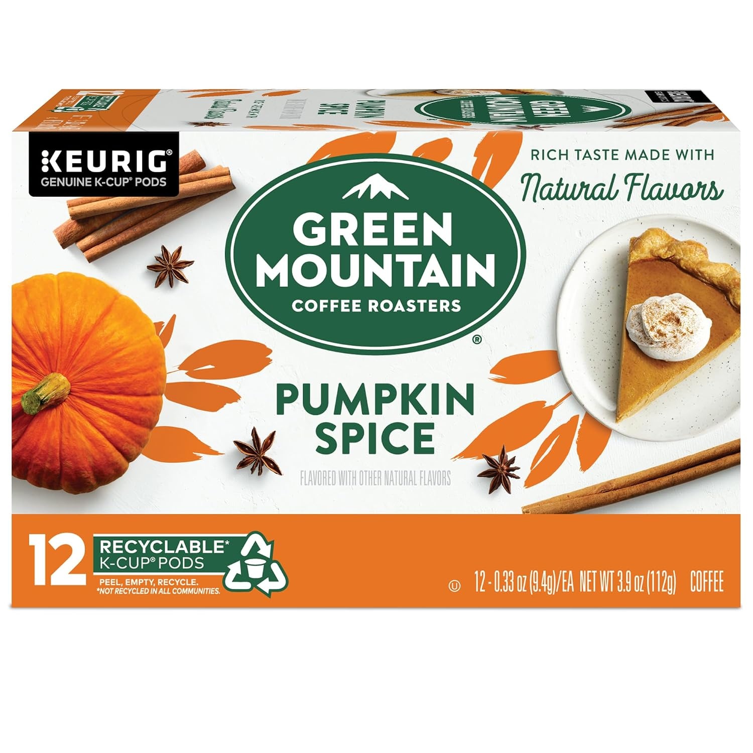 image:imageGreen Mountain Coffee Roasters Caramel Vanilla Cream Coffee Keurig SingleServe KCup pods Light Roast 96 CountPumpkin Spice