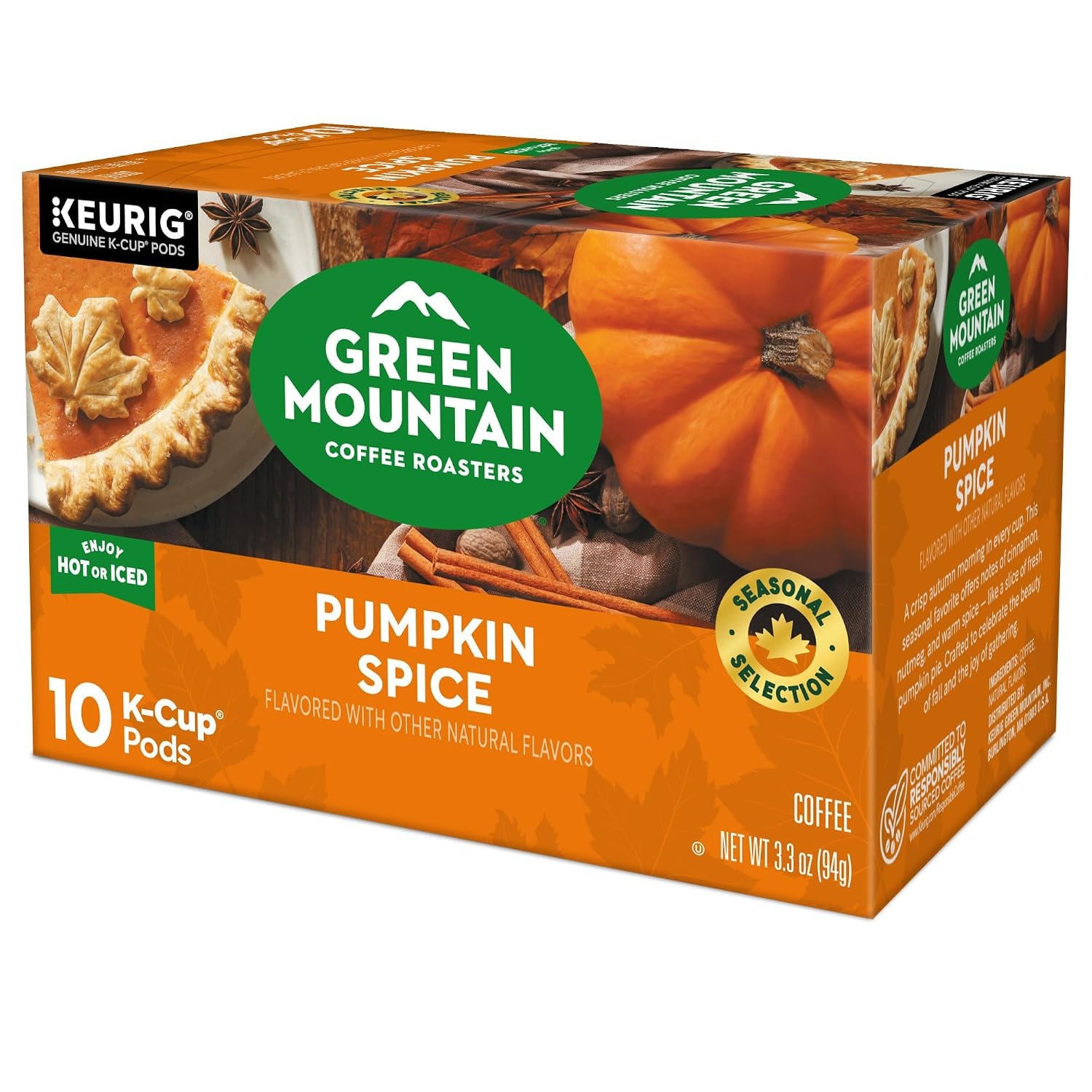image:imageGreen Mountain Coffee Roasters Caramel Vanilla Cream Coffee Keurig SingleServe KCup pods Light Roast 96 CountPumpkin Spice