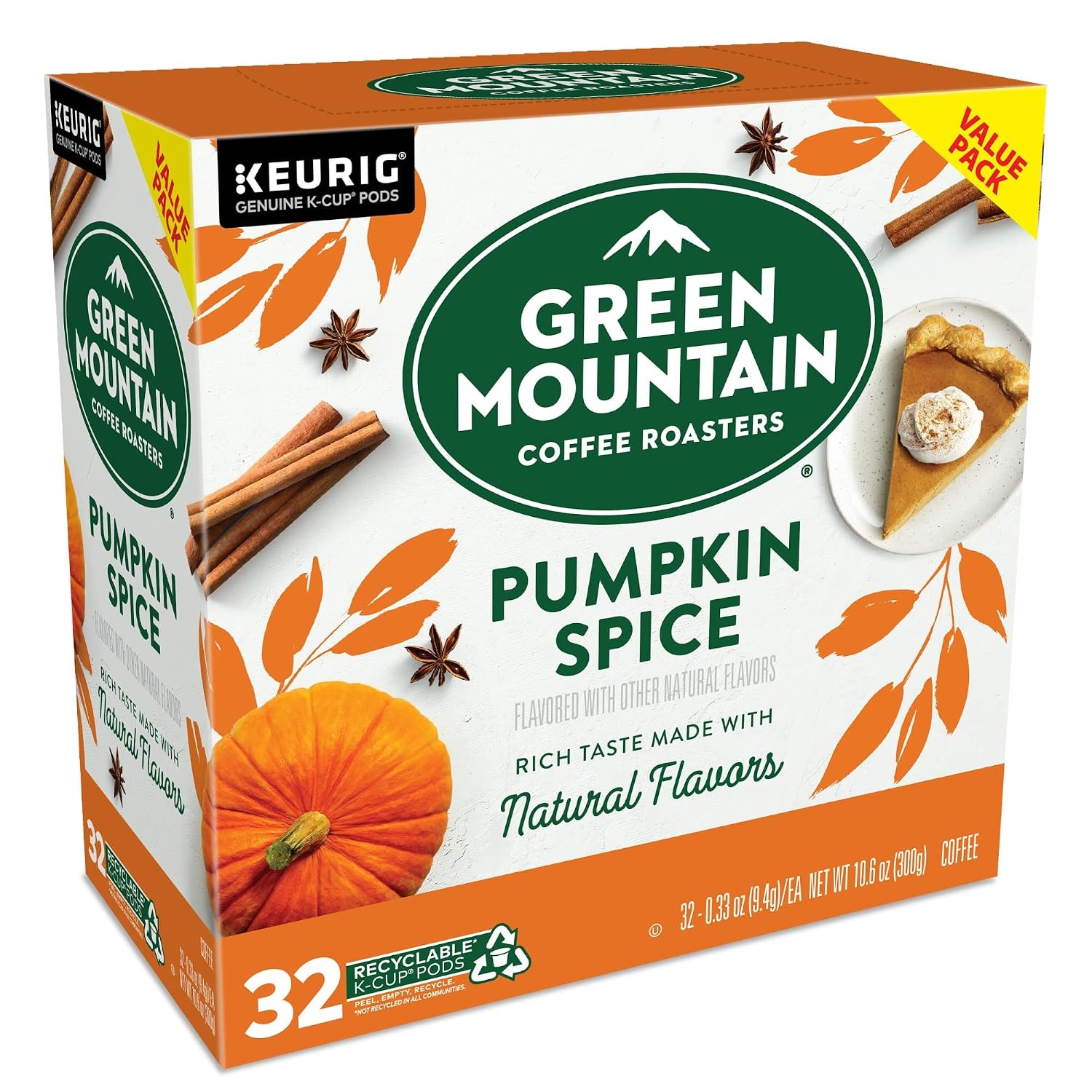 image:imageGreen Mountain Coffee Roasters Caramel Vanilla Cream Coffee Keurig SingleServe KCup pods Light Roast 96 CountPumpkin Spice