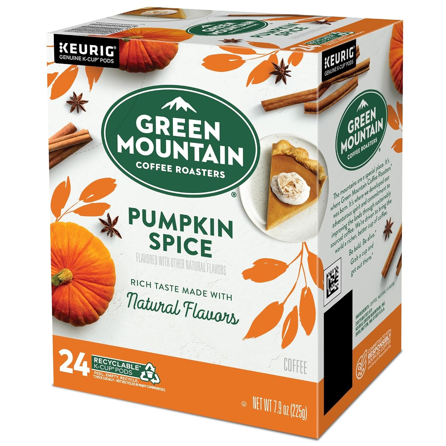 image:imageGreen Mountain Coffee Roasters Caramel Vanilla Cream Coffee Keurig SingleServe KCup pods Light Roast 96 CountPumpkin Spice